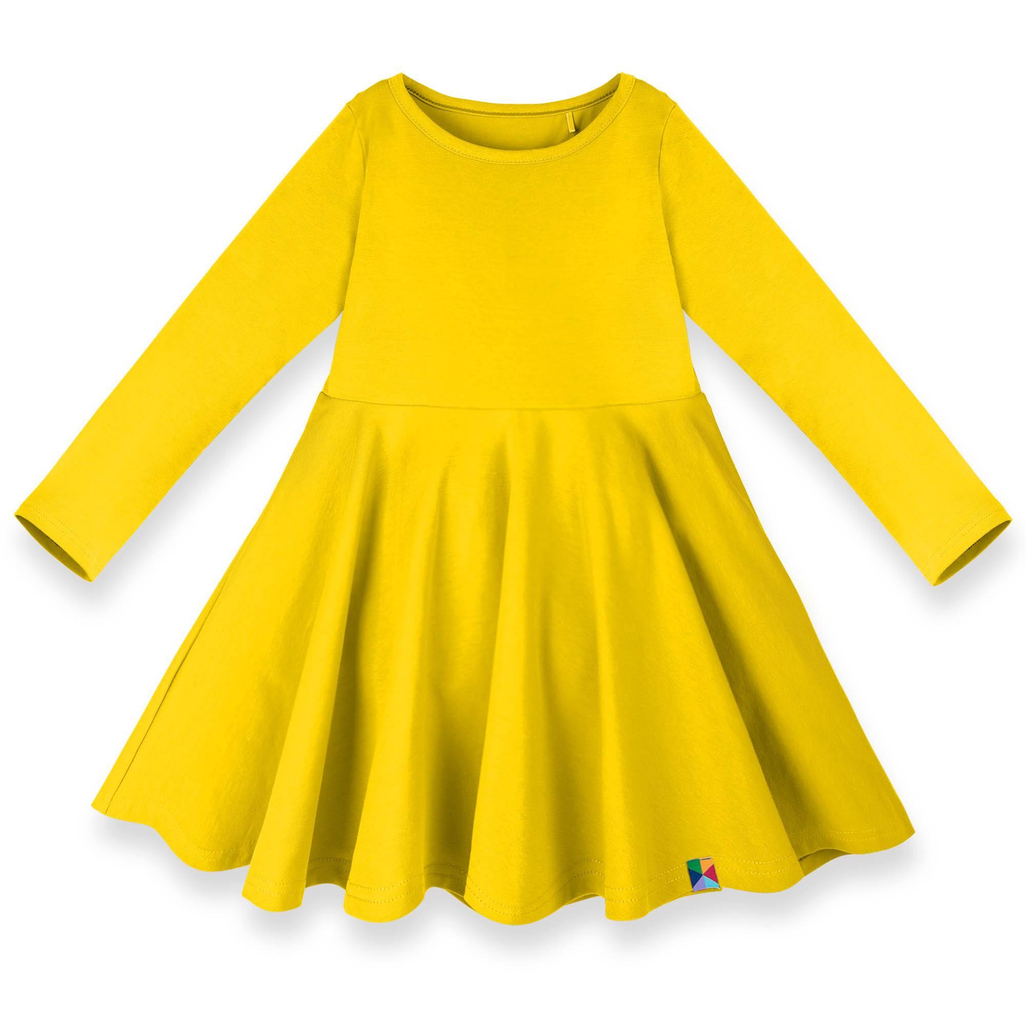 Yellow long sleeve dress