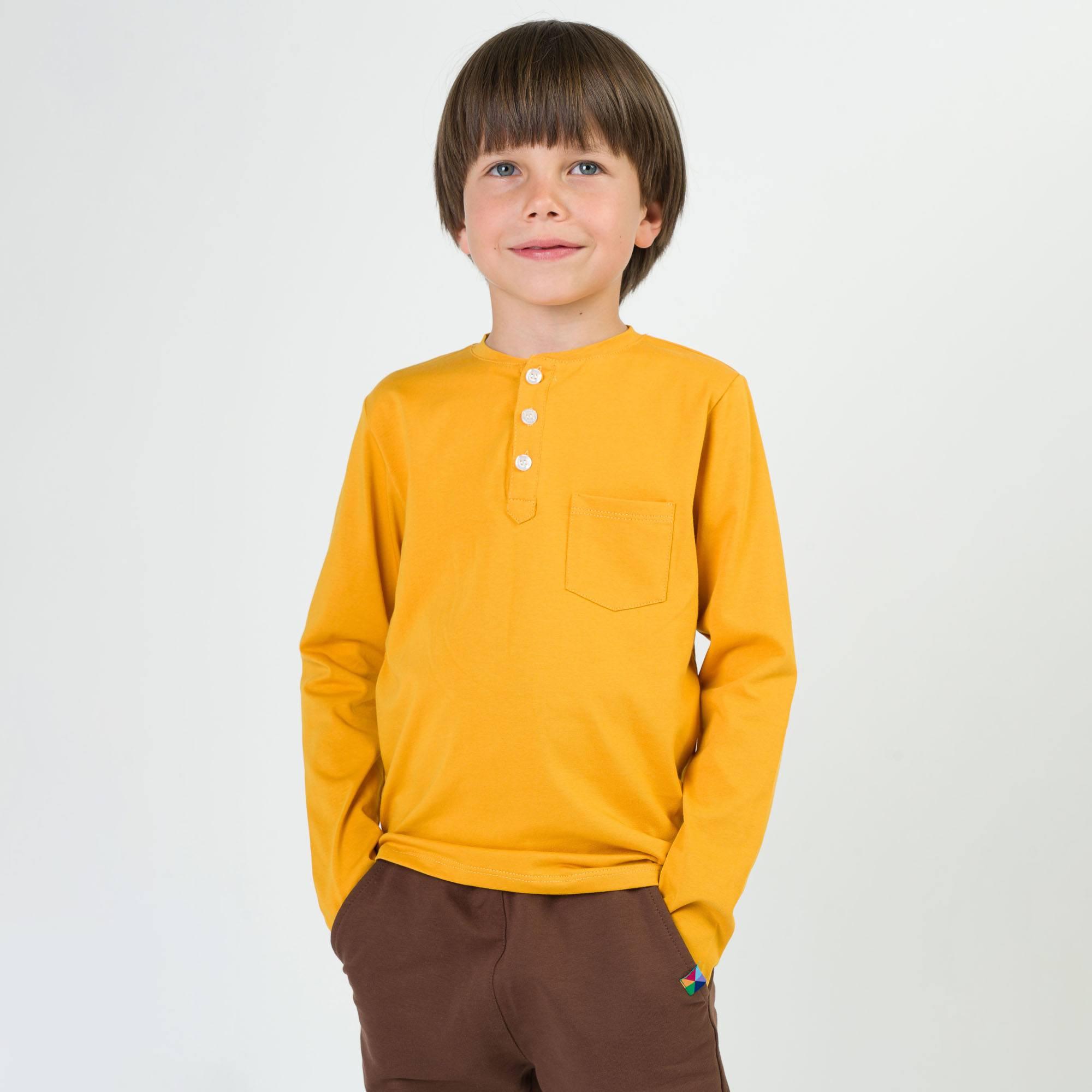 Mustard henley longsleeve shirt