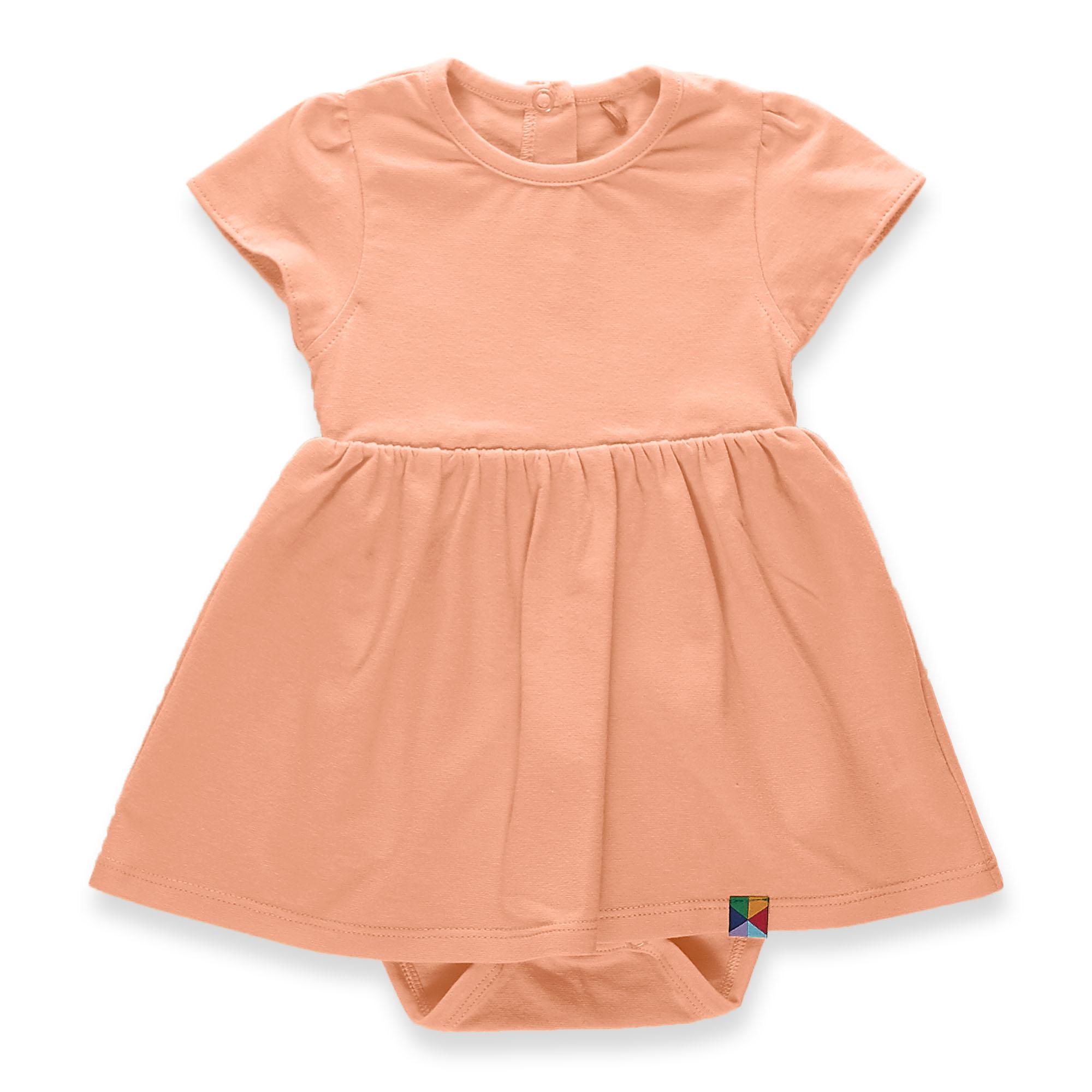 Apricot bodysuit dress