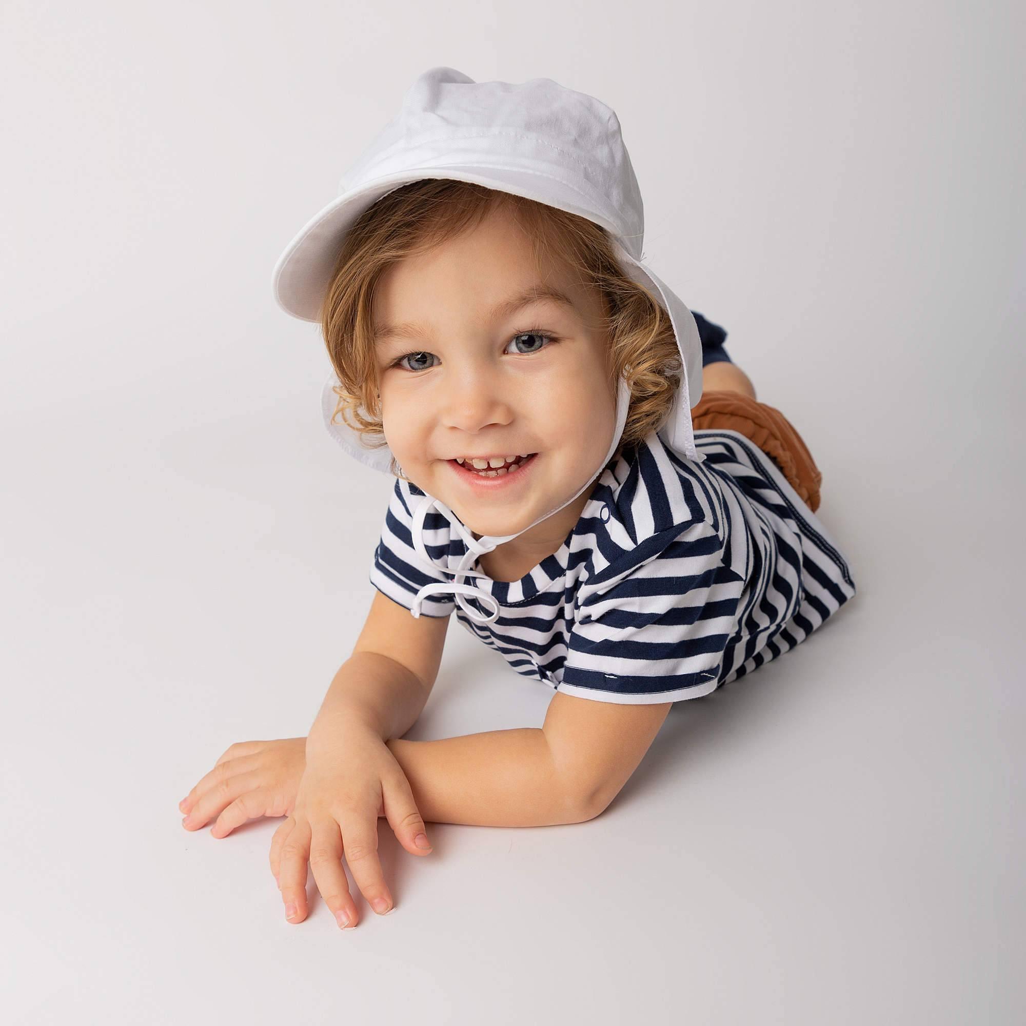 White sun hat Baby 6-36m