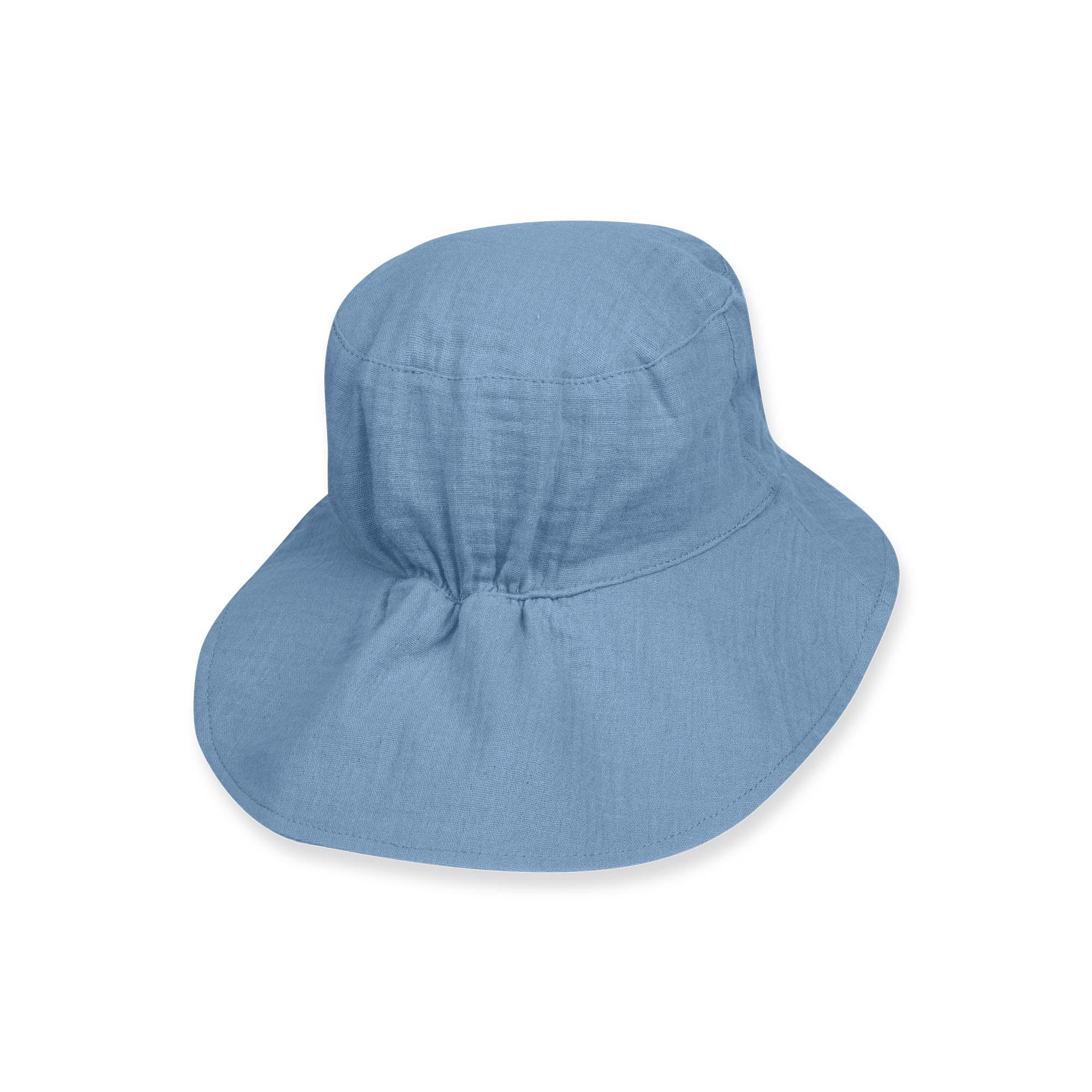 Sky blue muslin hat Baby