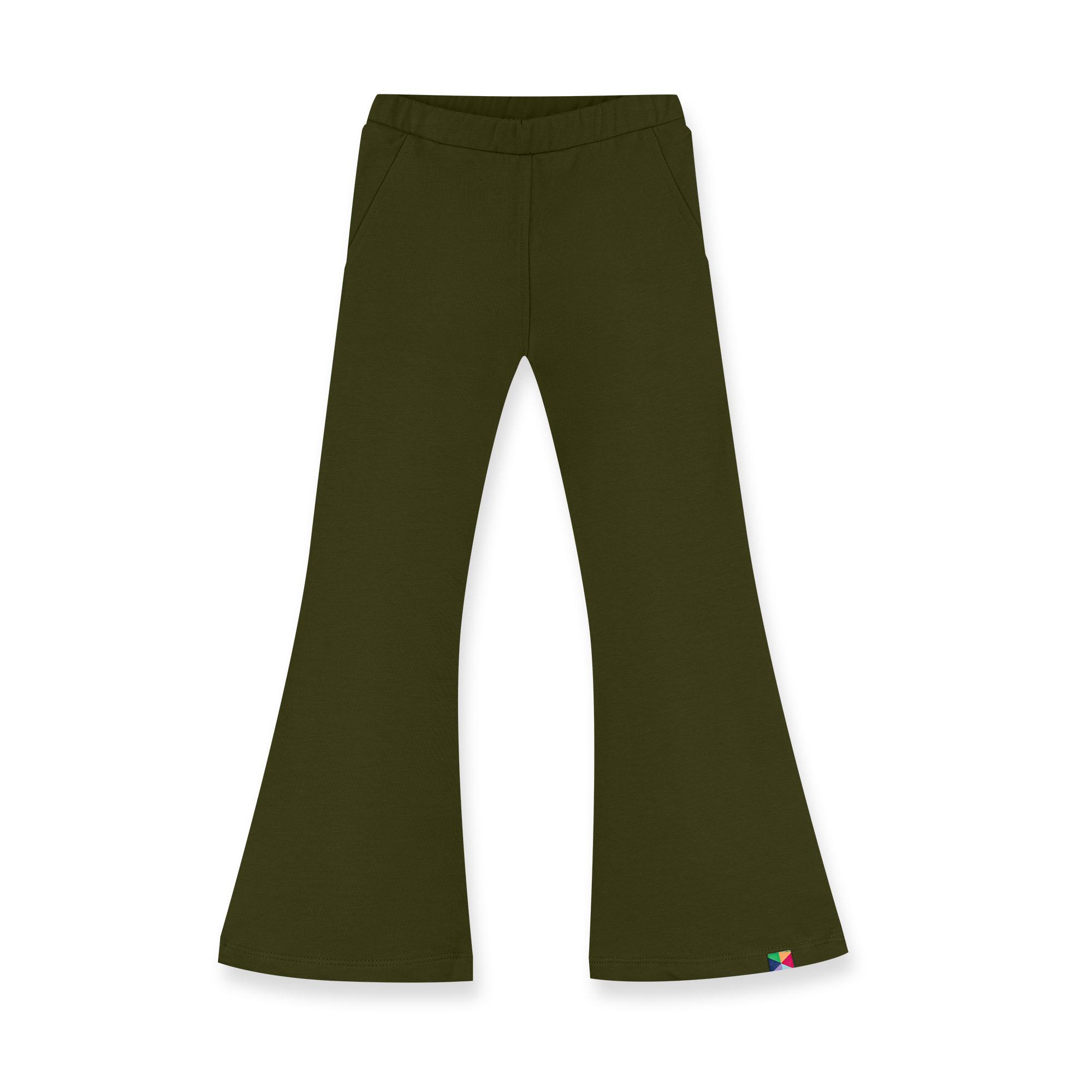 Khaki flared pants