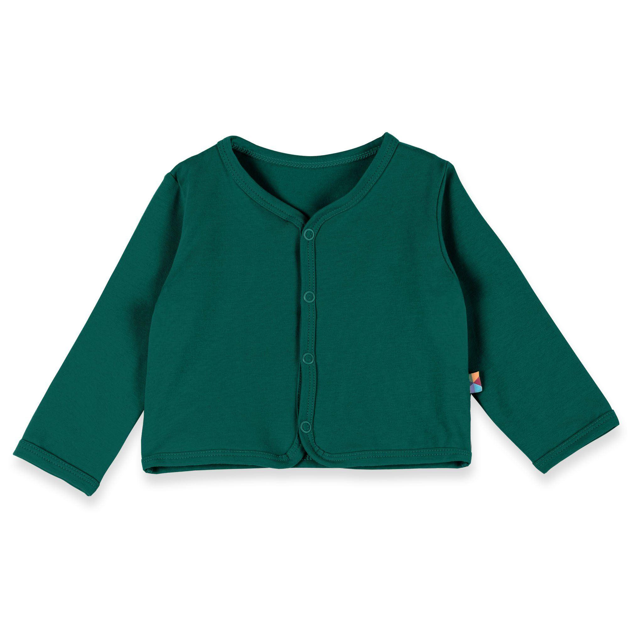 Bottle-green button-front cardigan