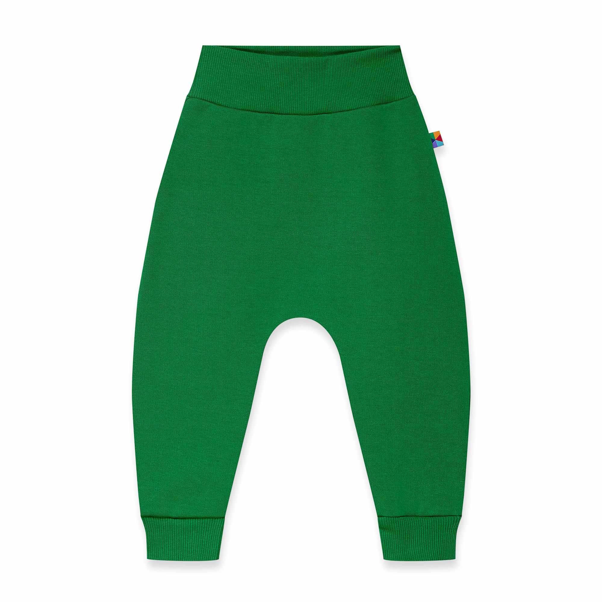 Green fleece-lined joggers Baby