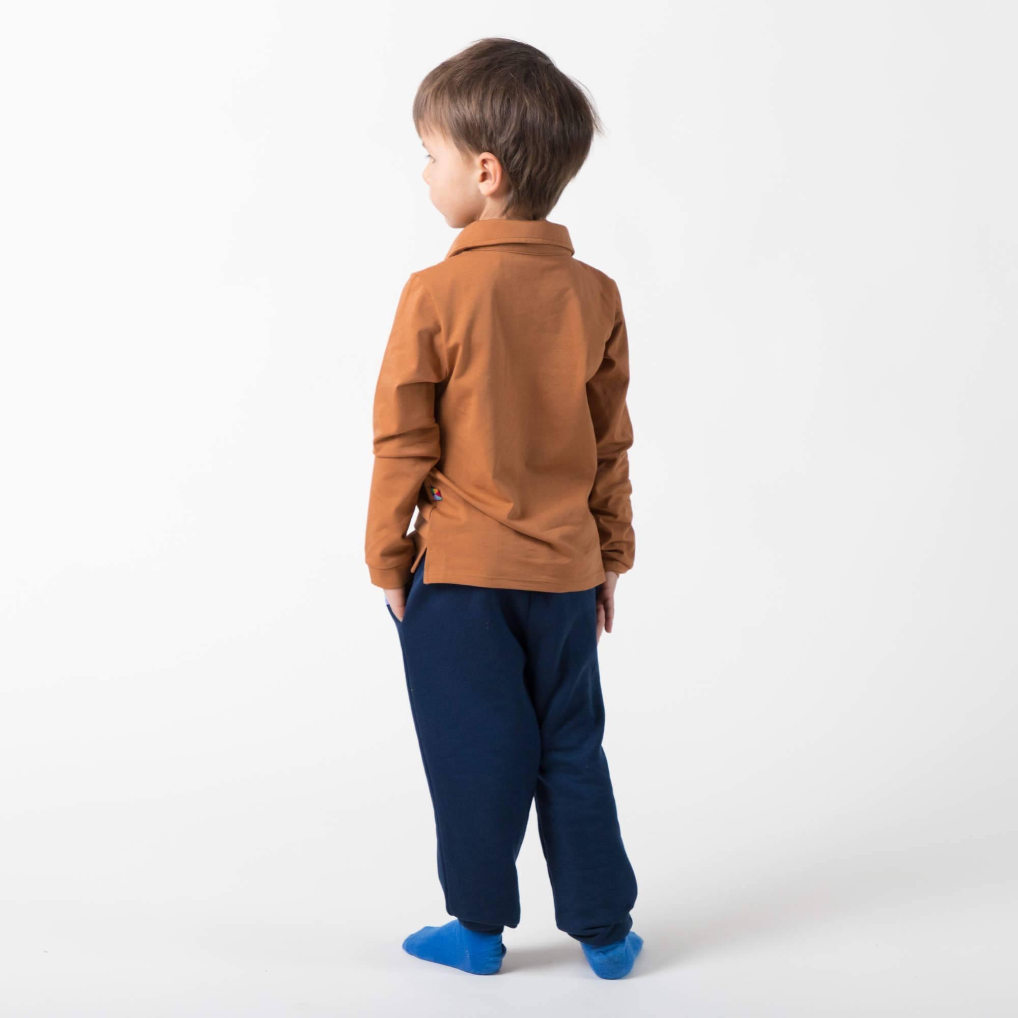 Navy blue fleece-lined joggers kids