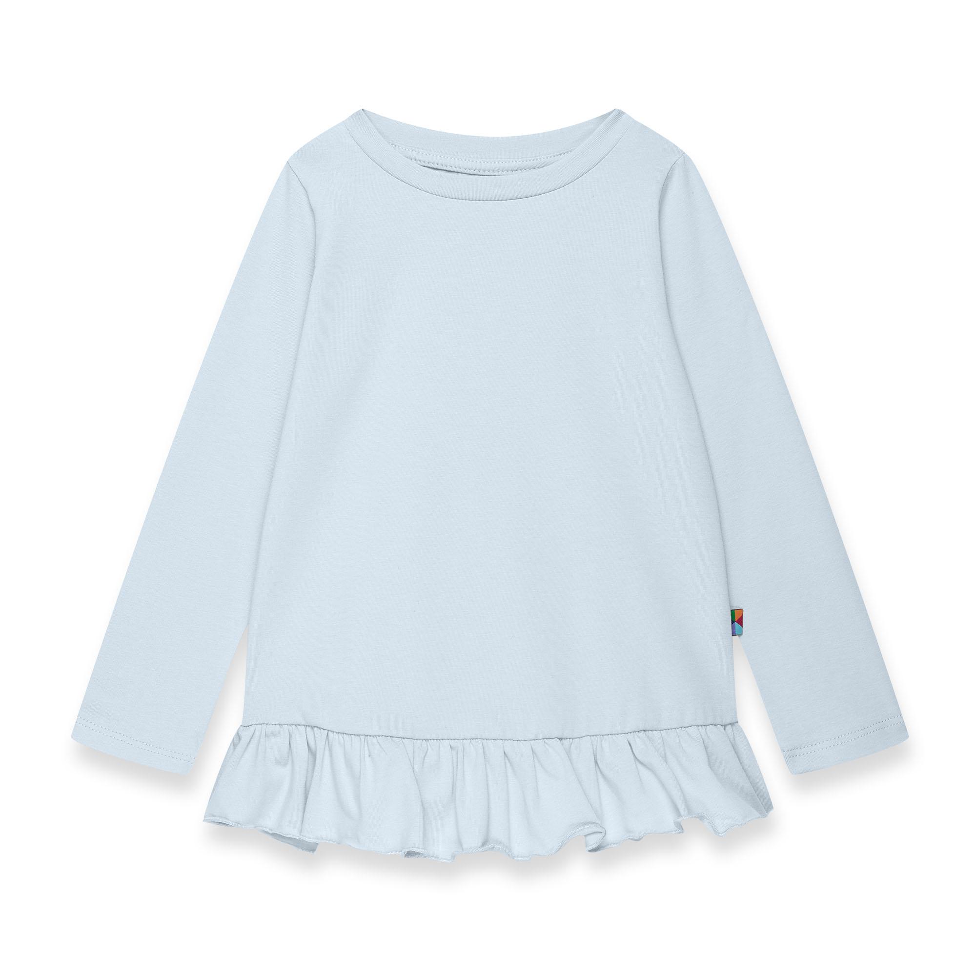 Light blue frill blouse