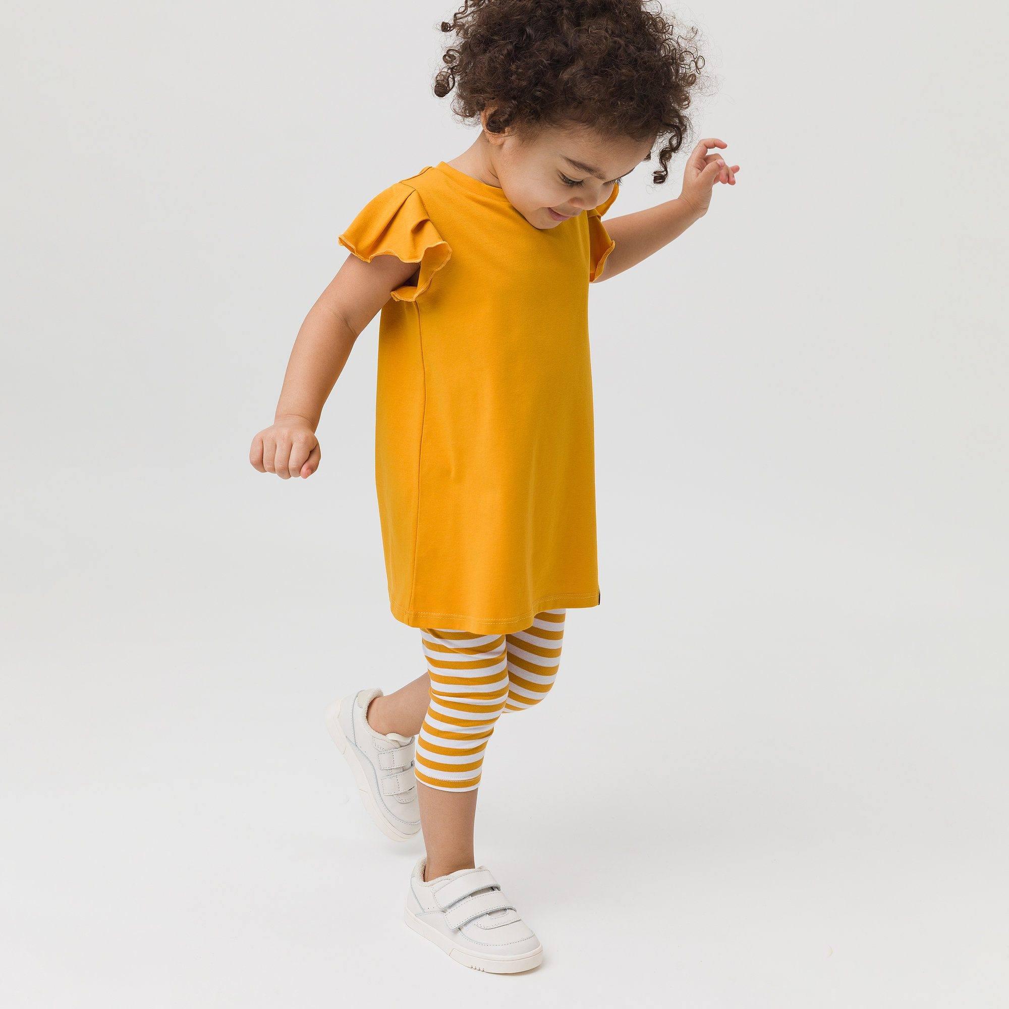 Mustard short butterfly sleeve tunic