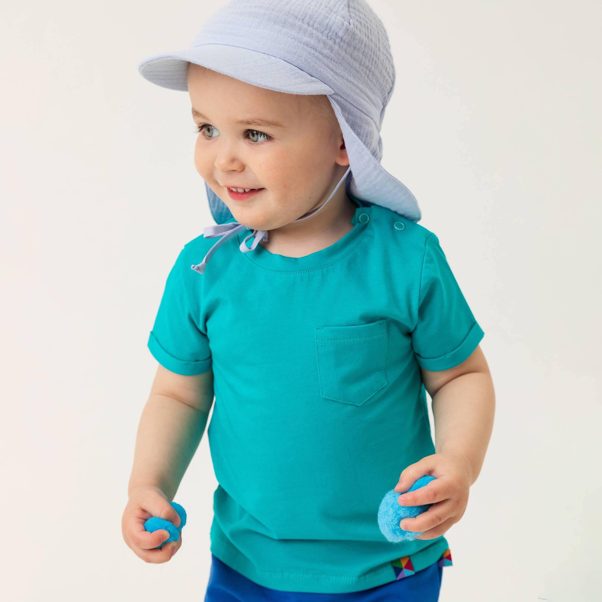 Light blue muslin sun hat Baby