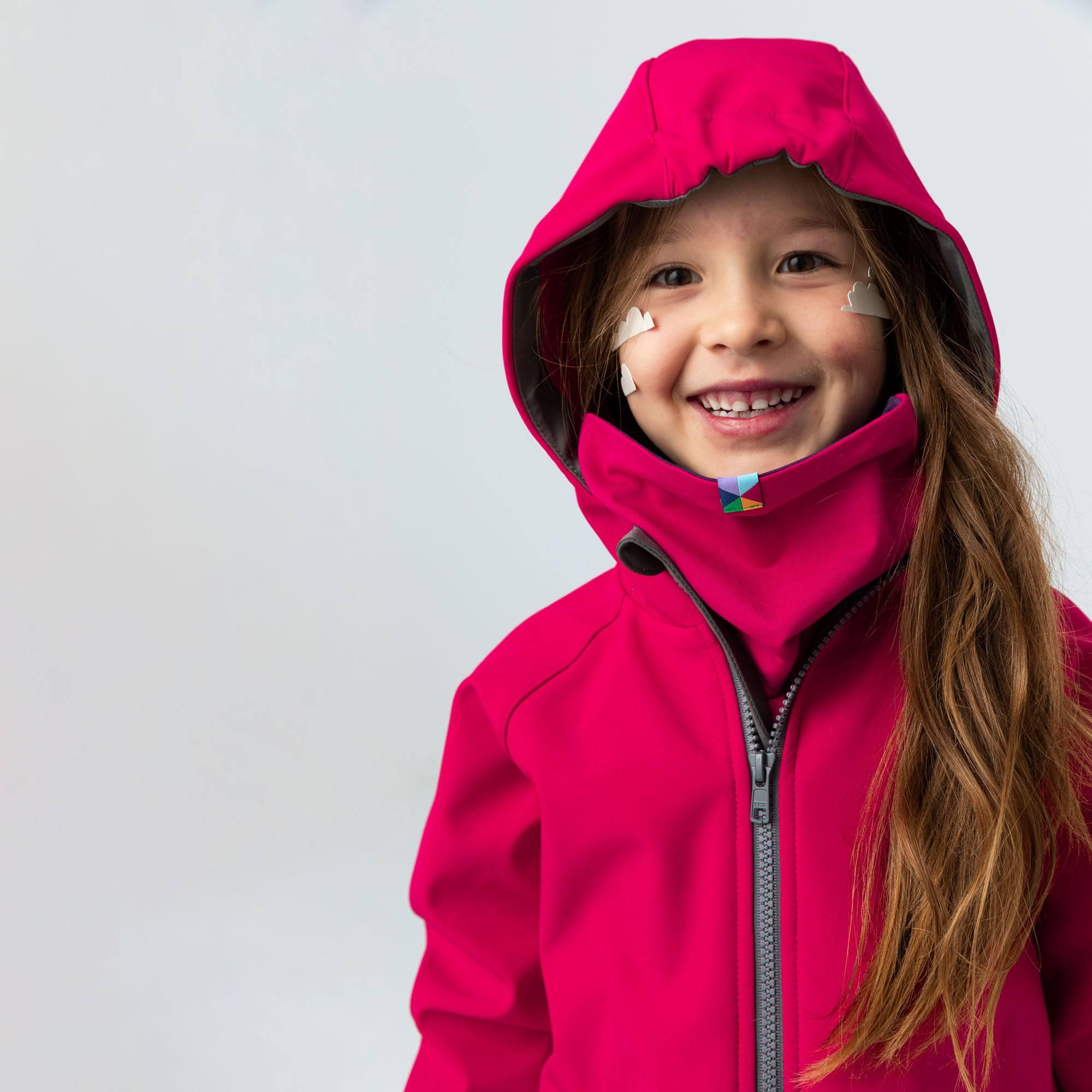 Pink - violet reversible neck warmer