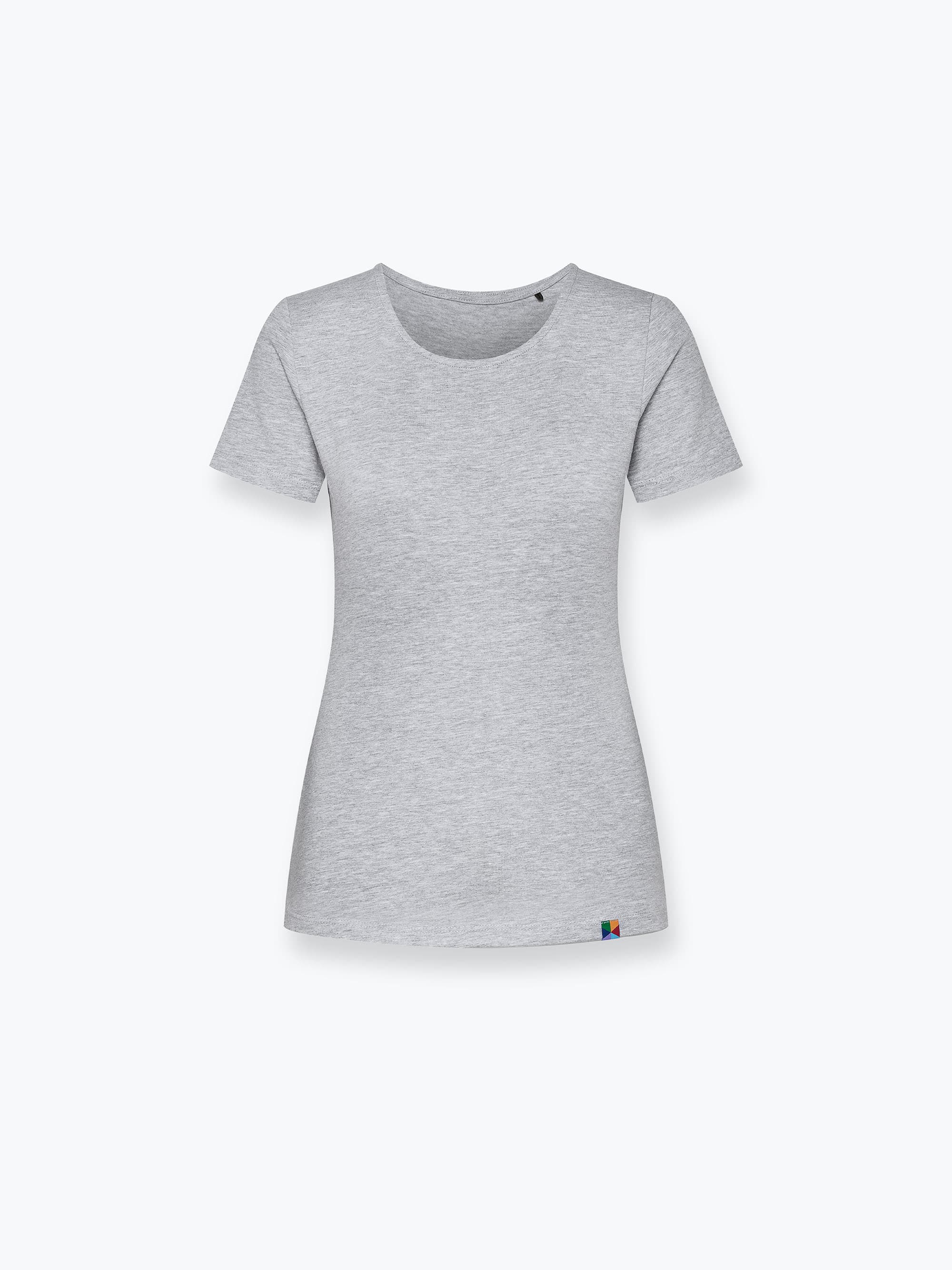 Grey melange crew neck shirt Women
