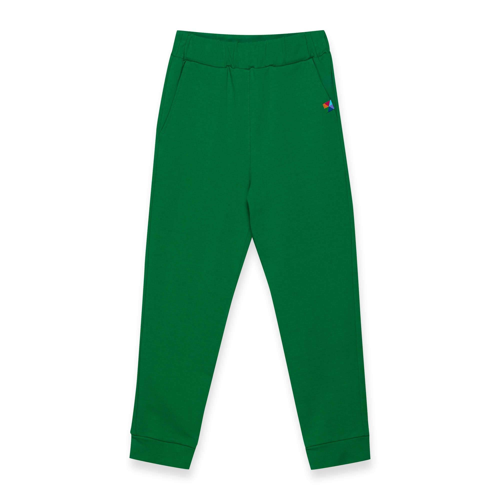 Green joggers with a back pocket