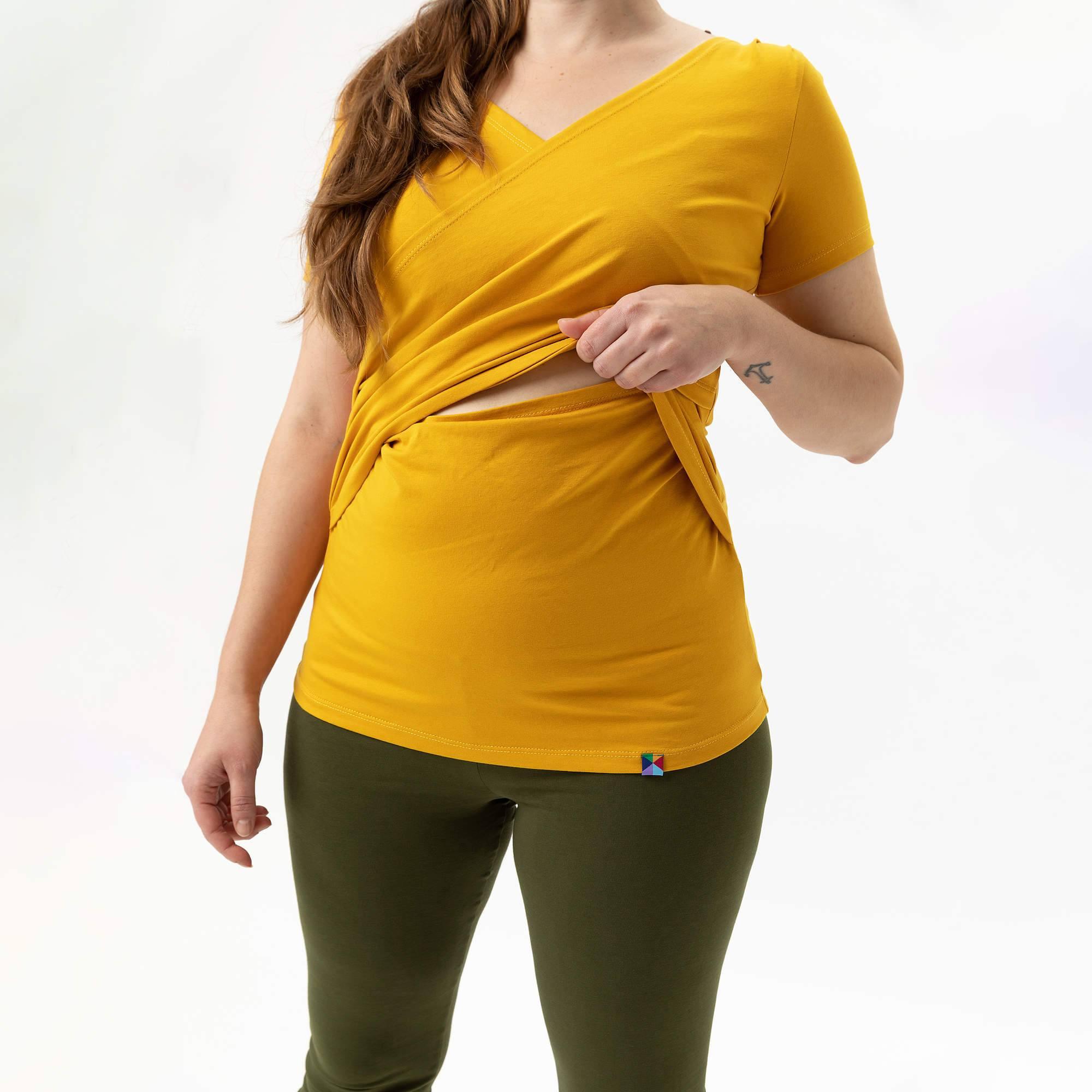 Mustard nursing blouse