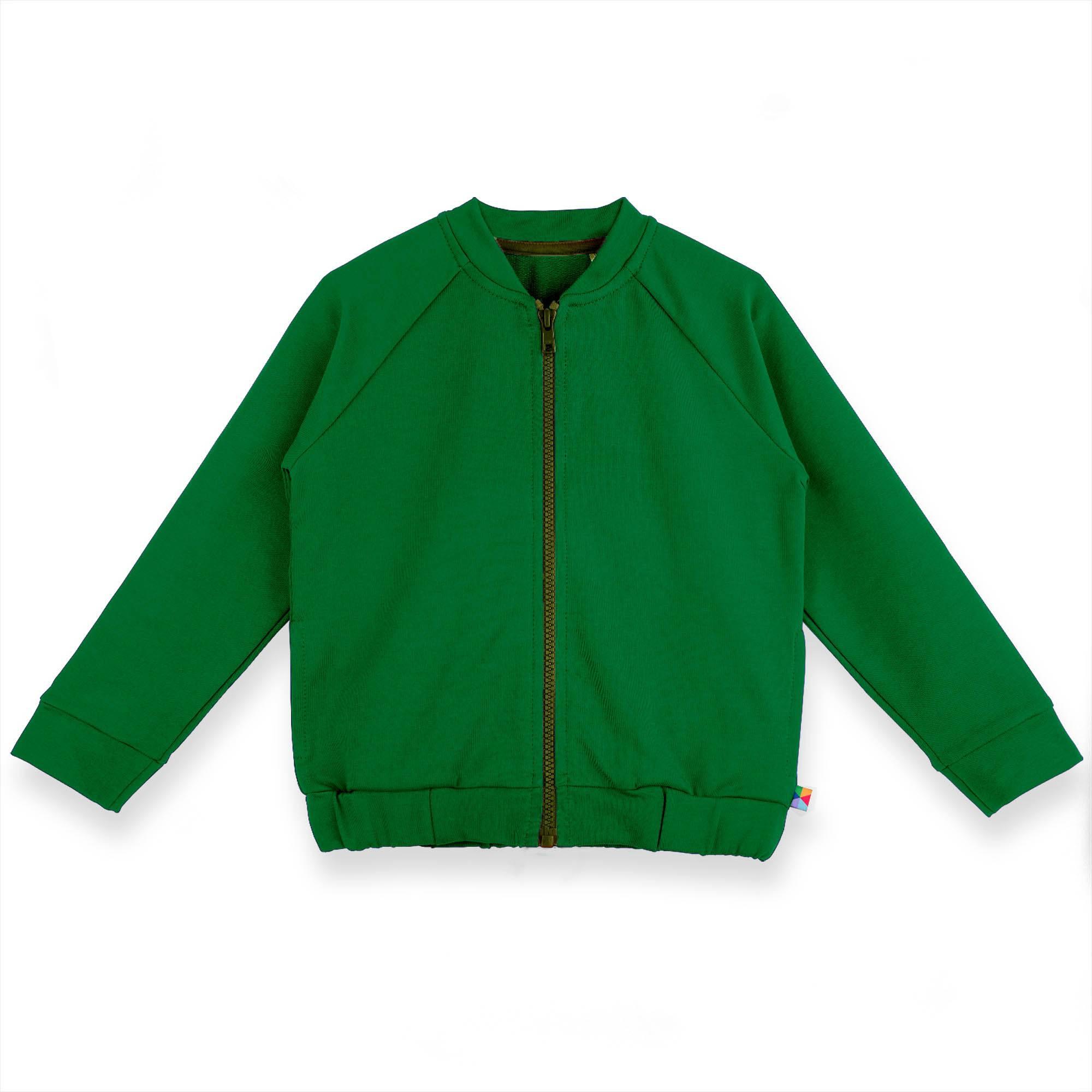 Green zip-up sweatshirt