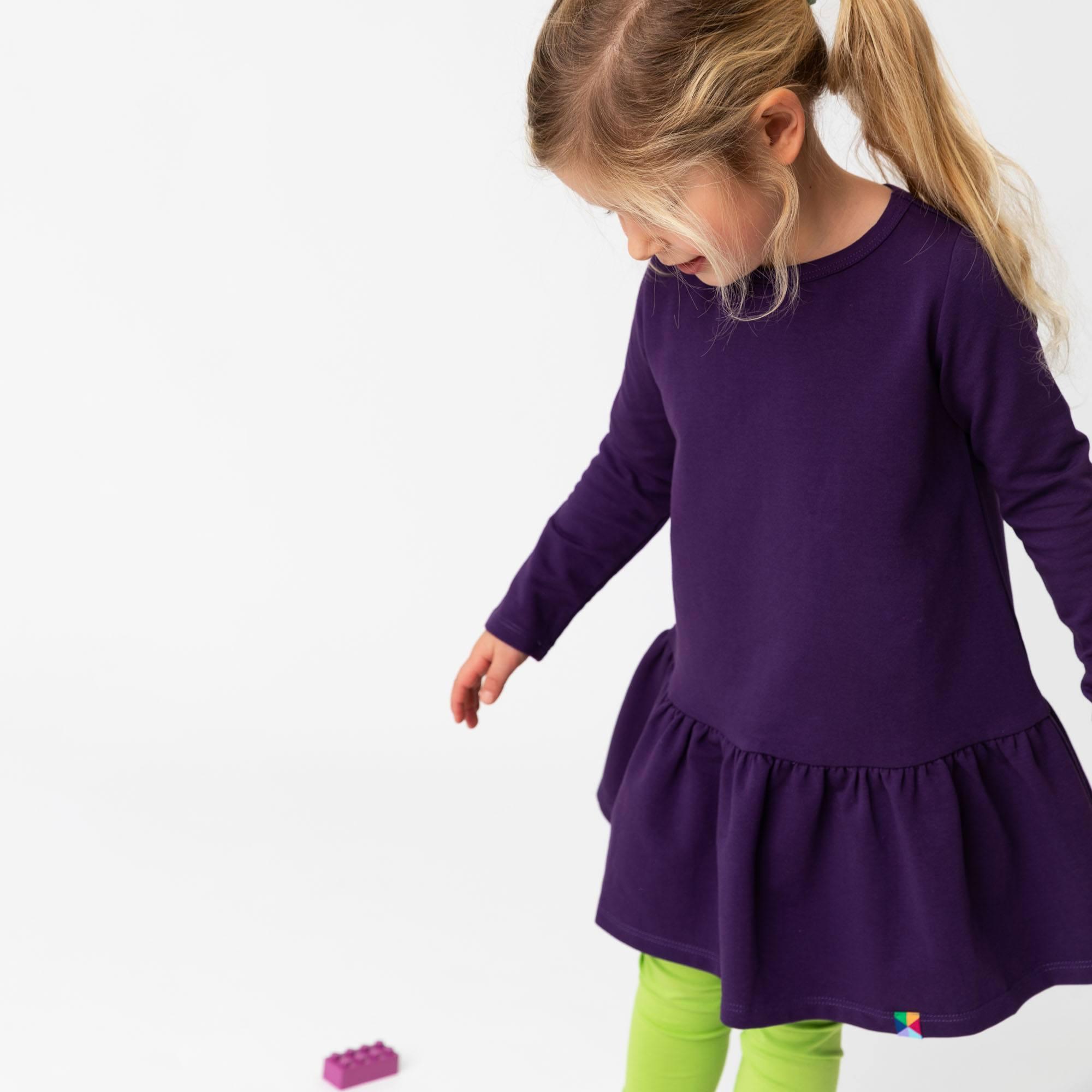 Violet flared sweatshirt dress