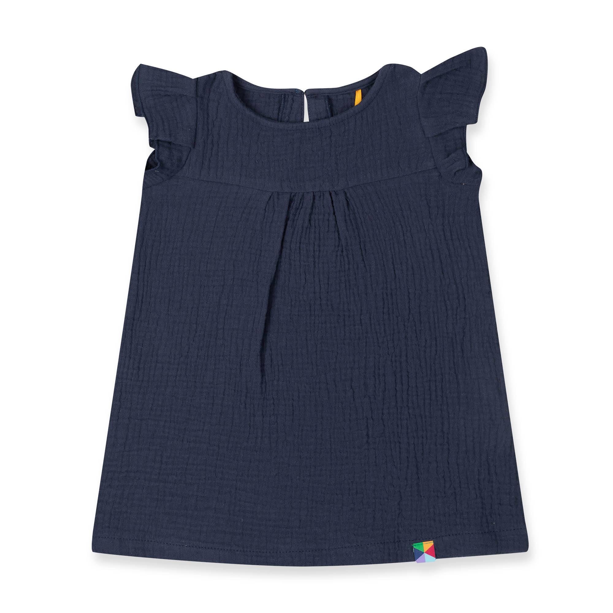 Navy blue muslin dress Baby