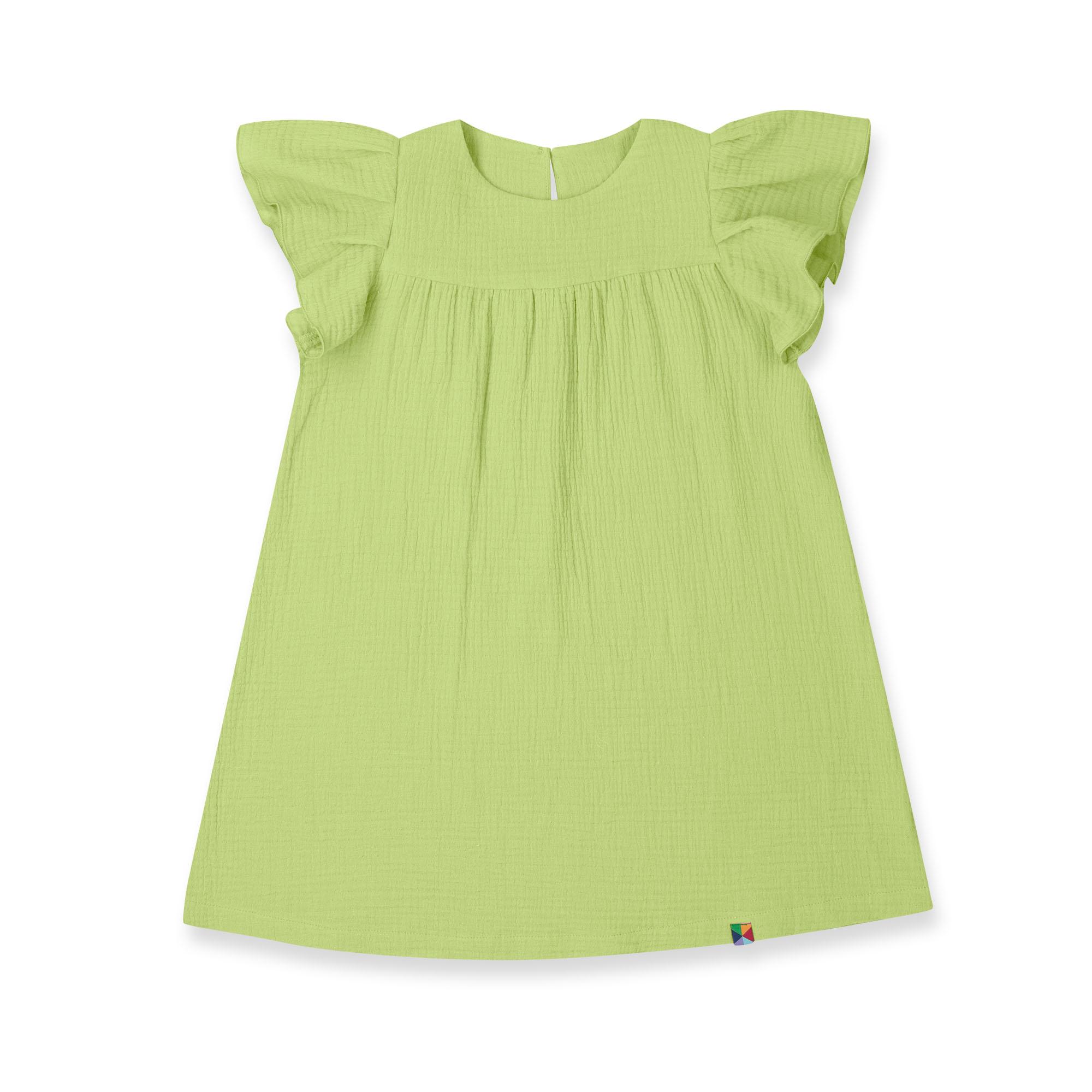 Lime muslin dress