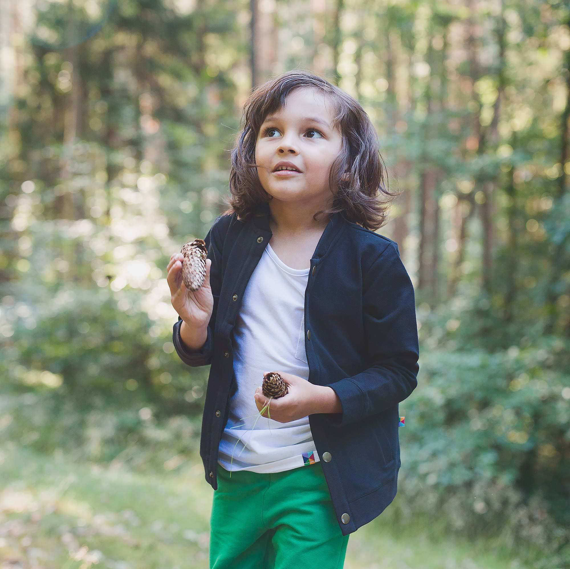 Black button-up bomber jacket with pockets