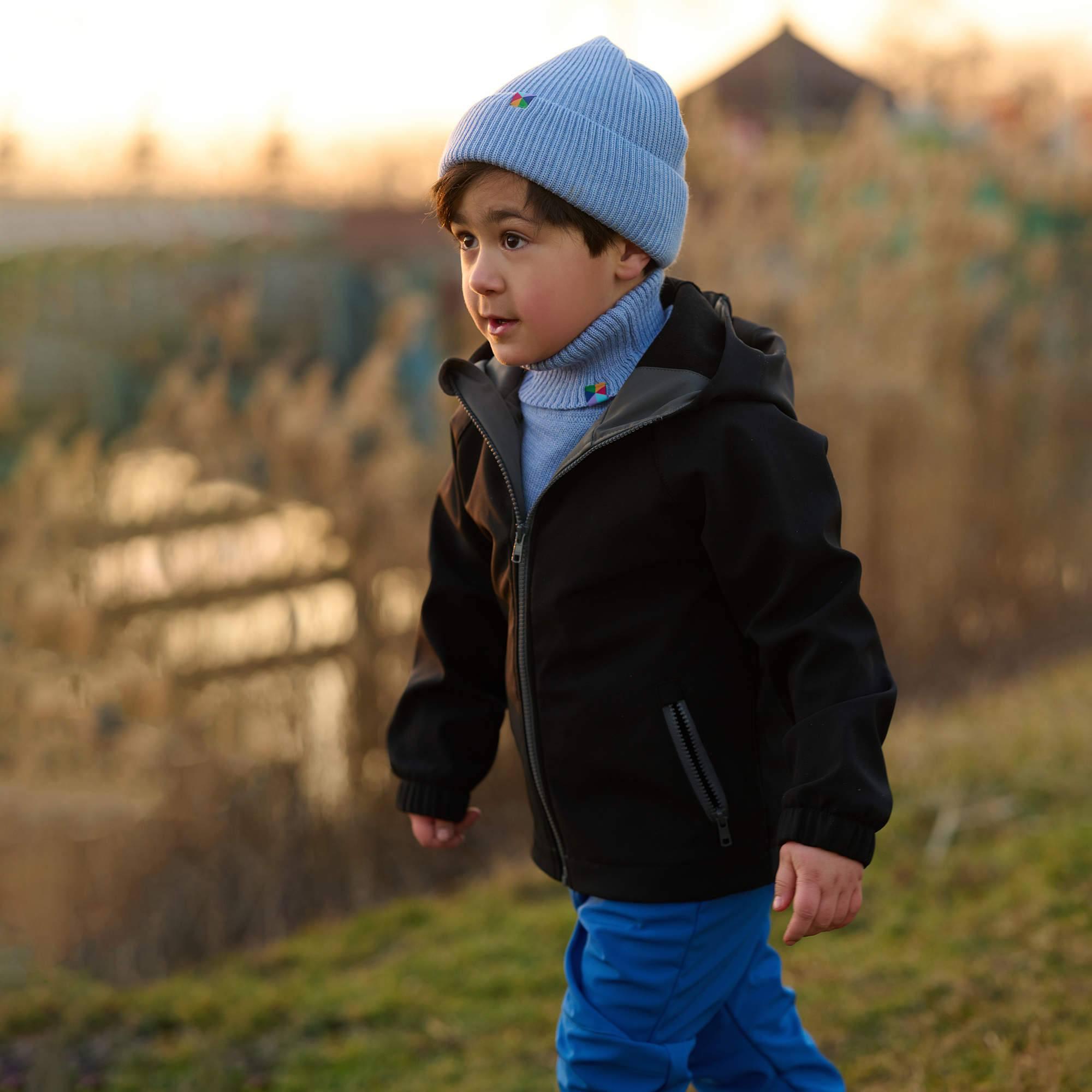 Sky blue merino wool hat kids