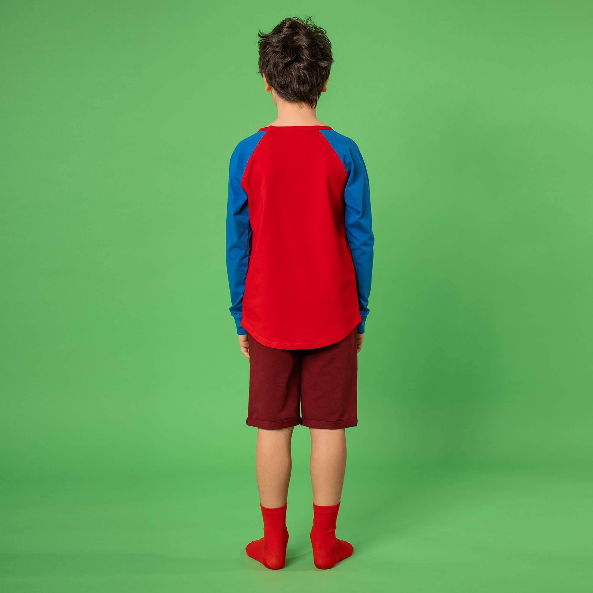 Red - blue baseball longsleeve shirt