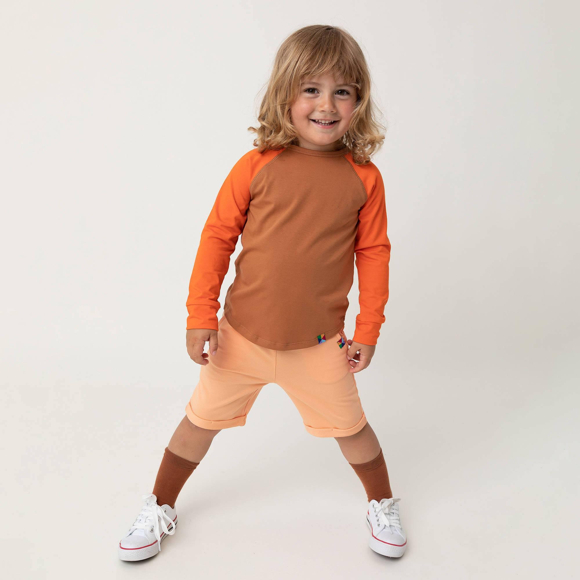 Caramel - orange baseball longsleeve shirt