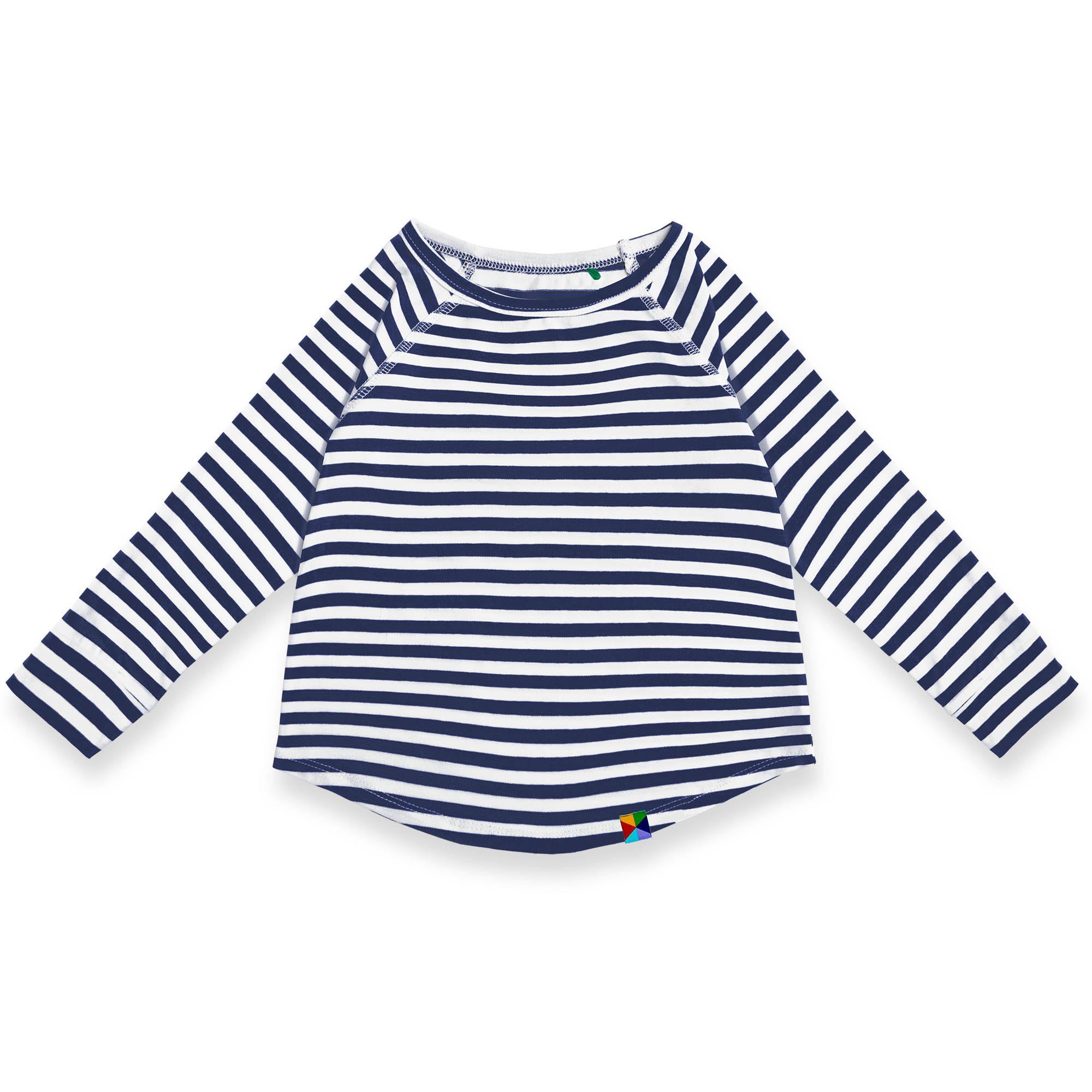 Navy blue stripes long sleeve shirt