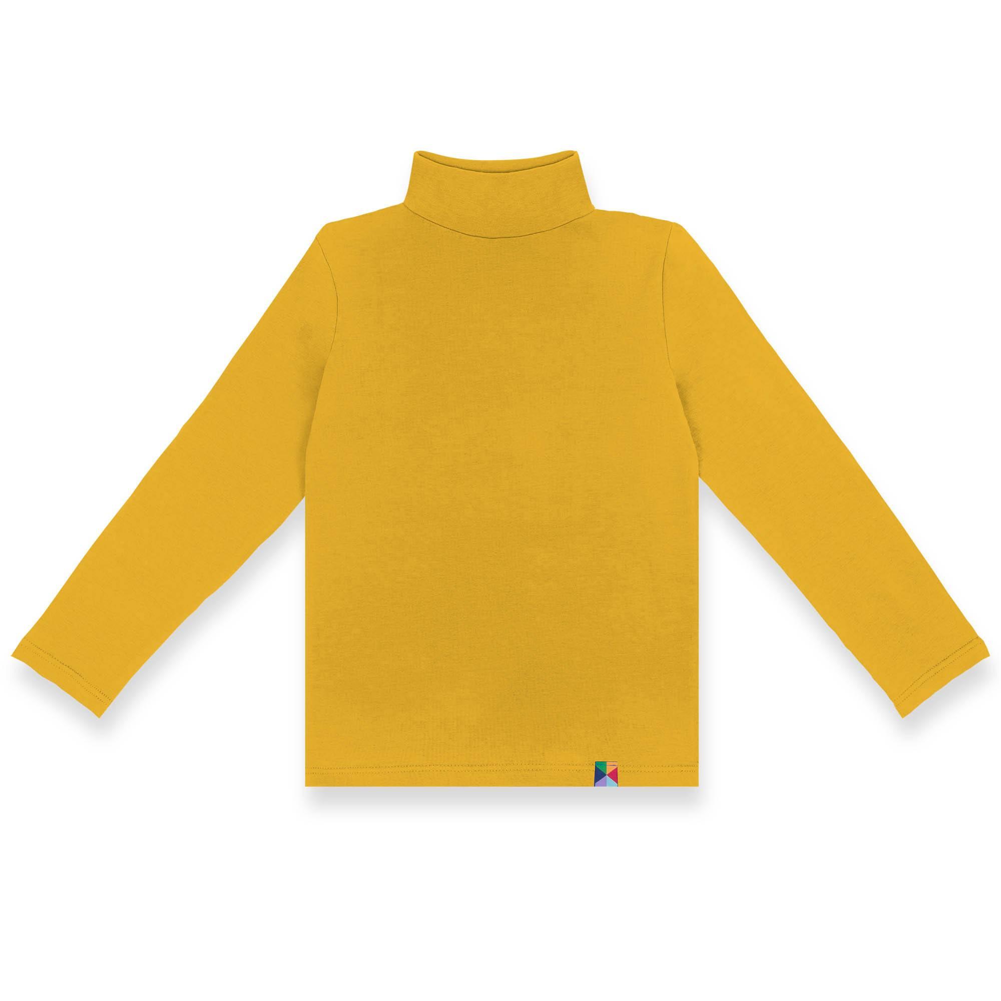 Mustard turtleneck long sleeve shirt