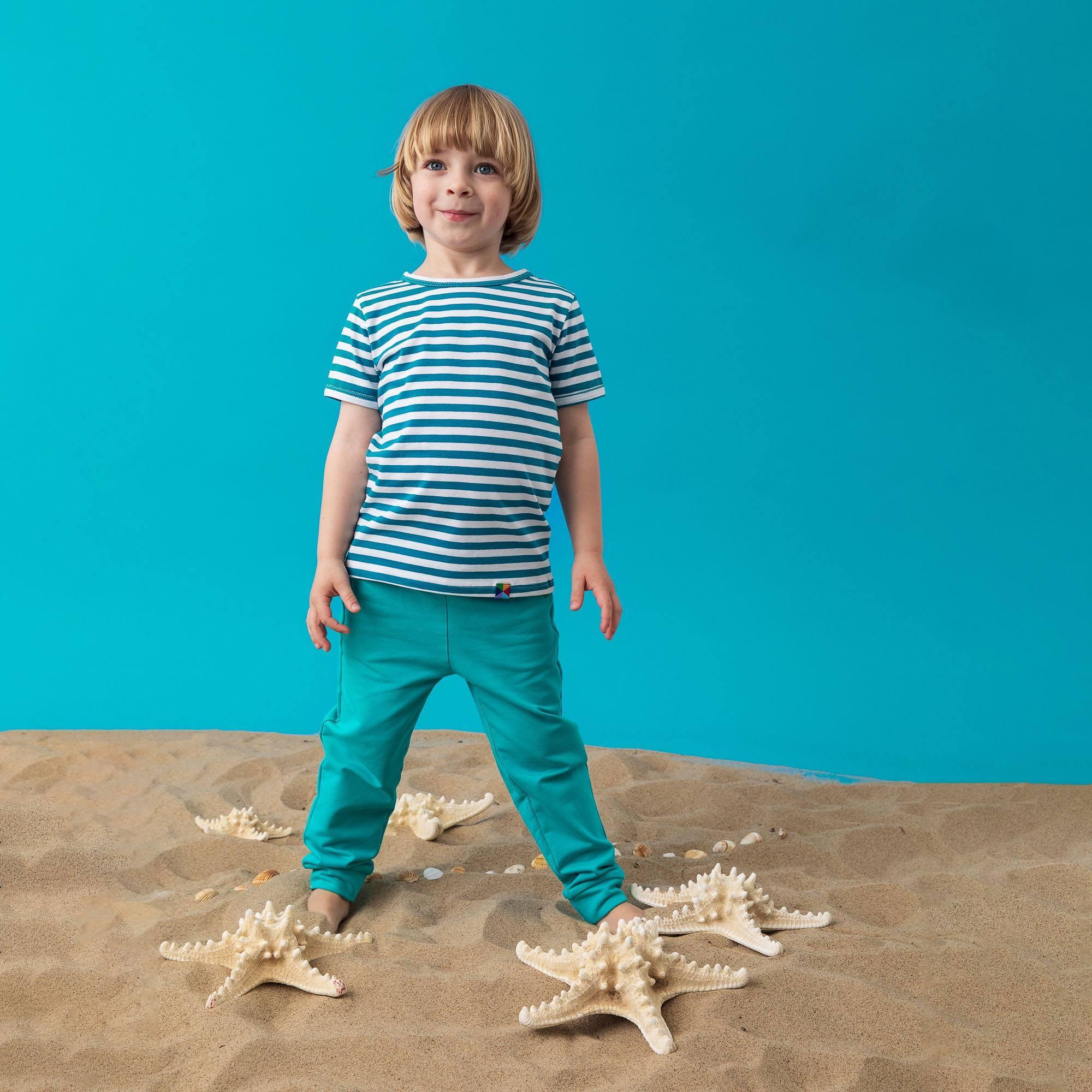 Turquoise stripes T-shirt