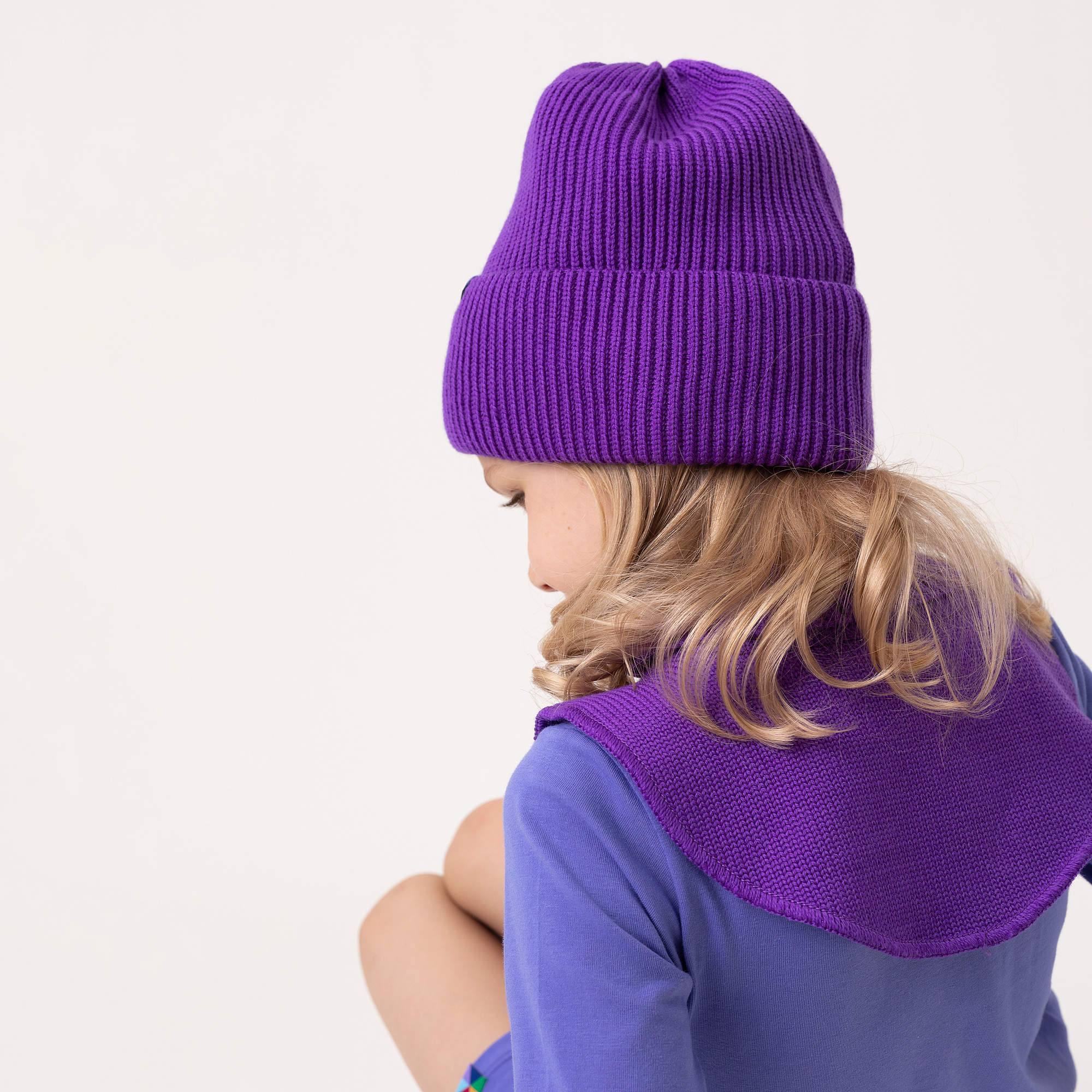 Violet merino wool neck warmer kids