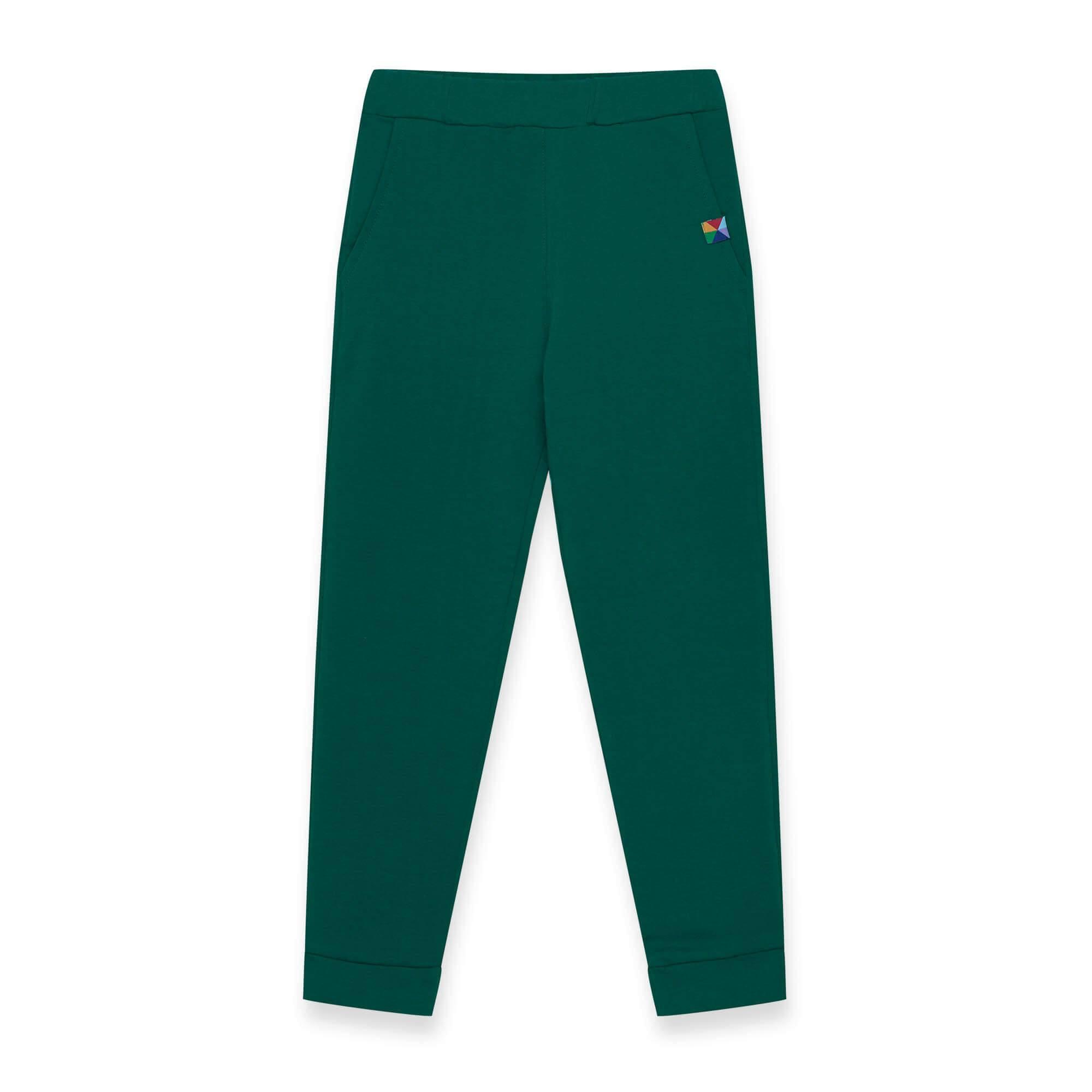 Bottle-green sweatpants