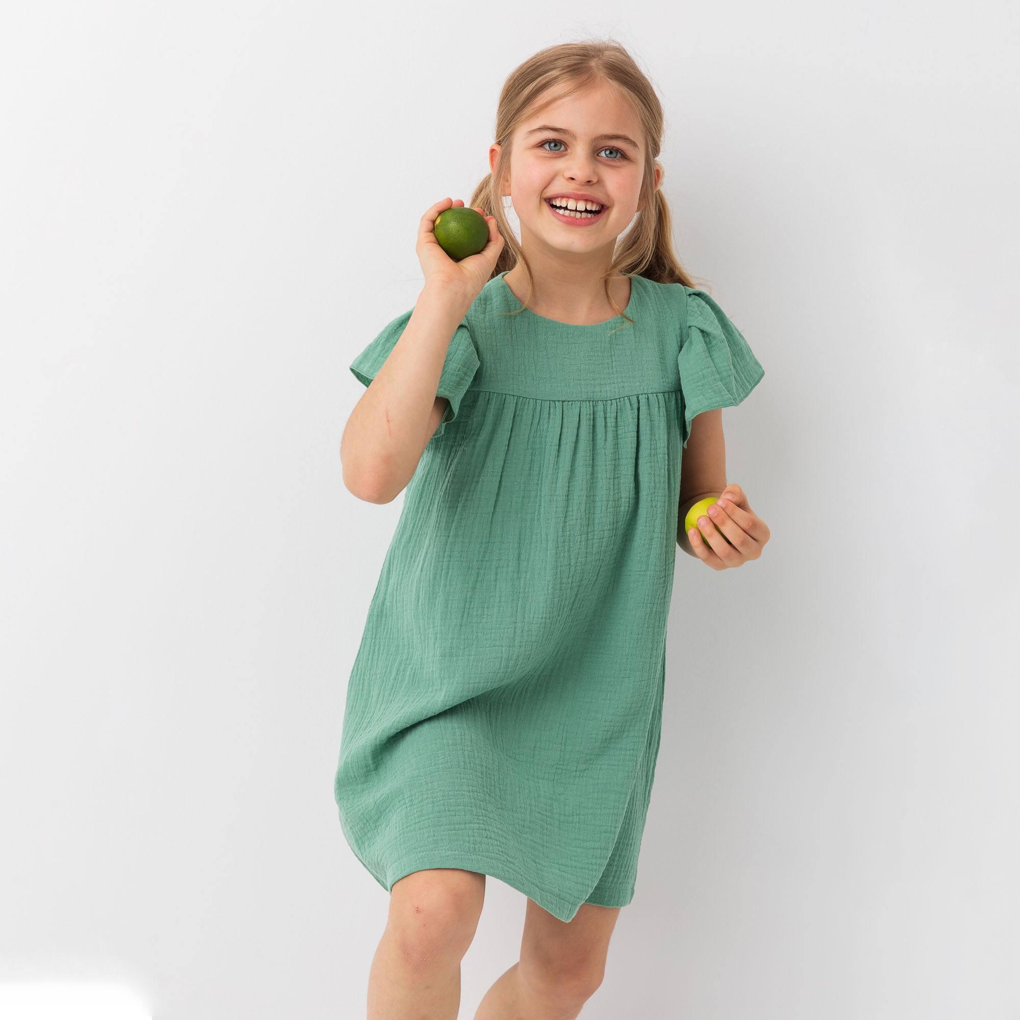 Celadon muslin dress