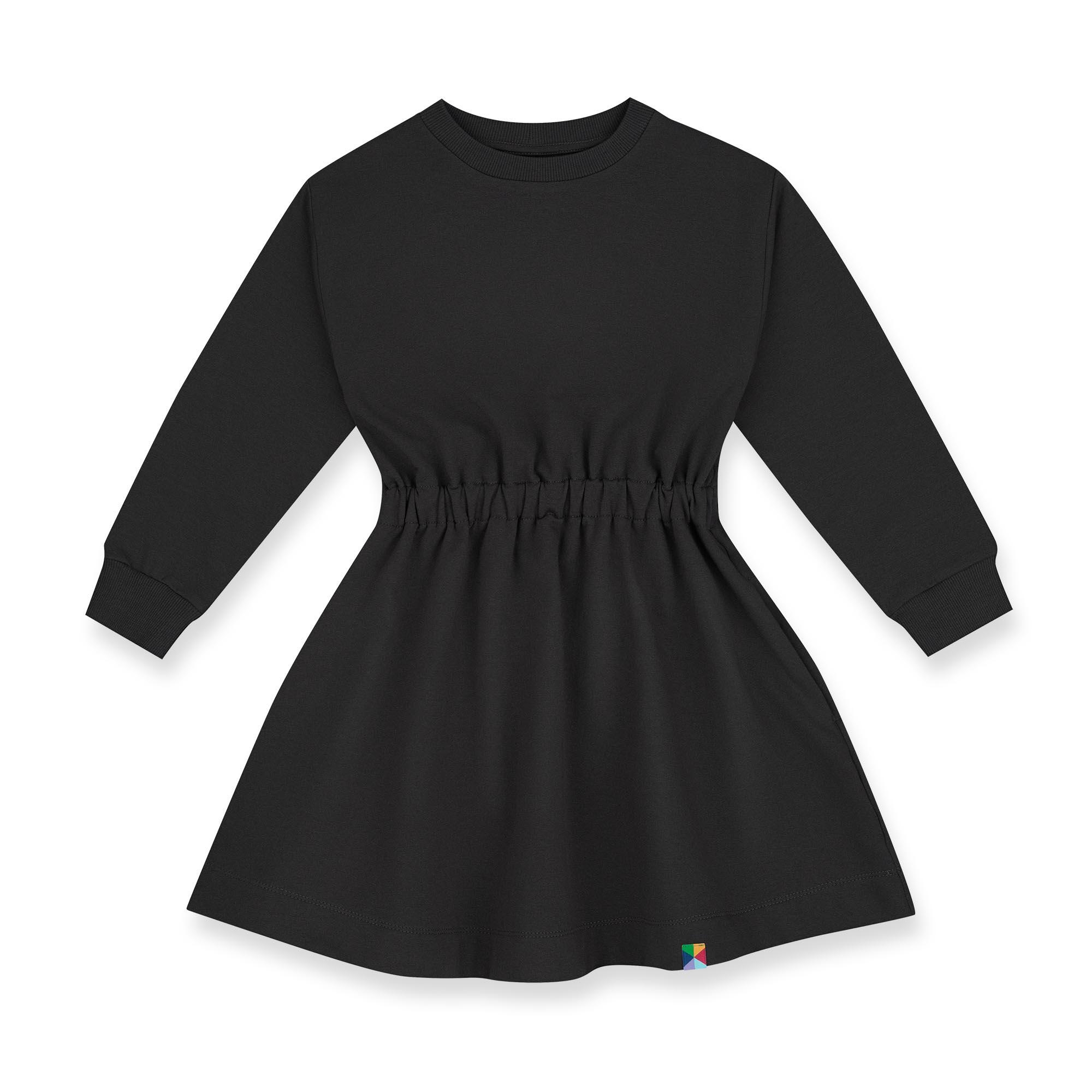 Black fleece longsleeve dress