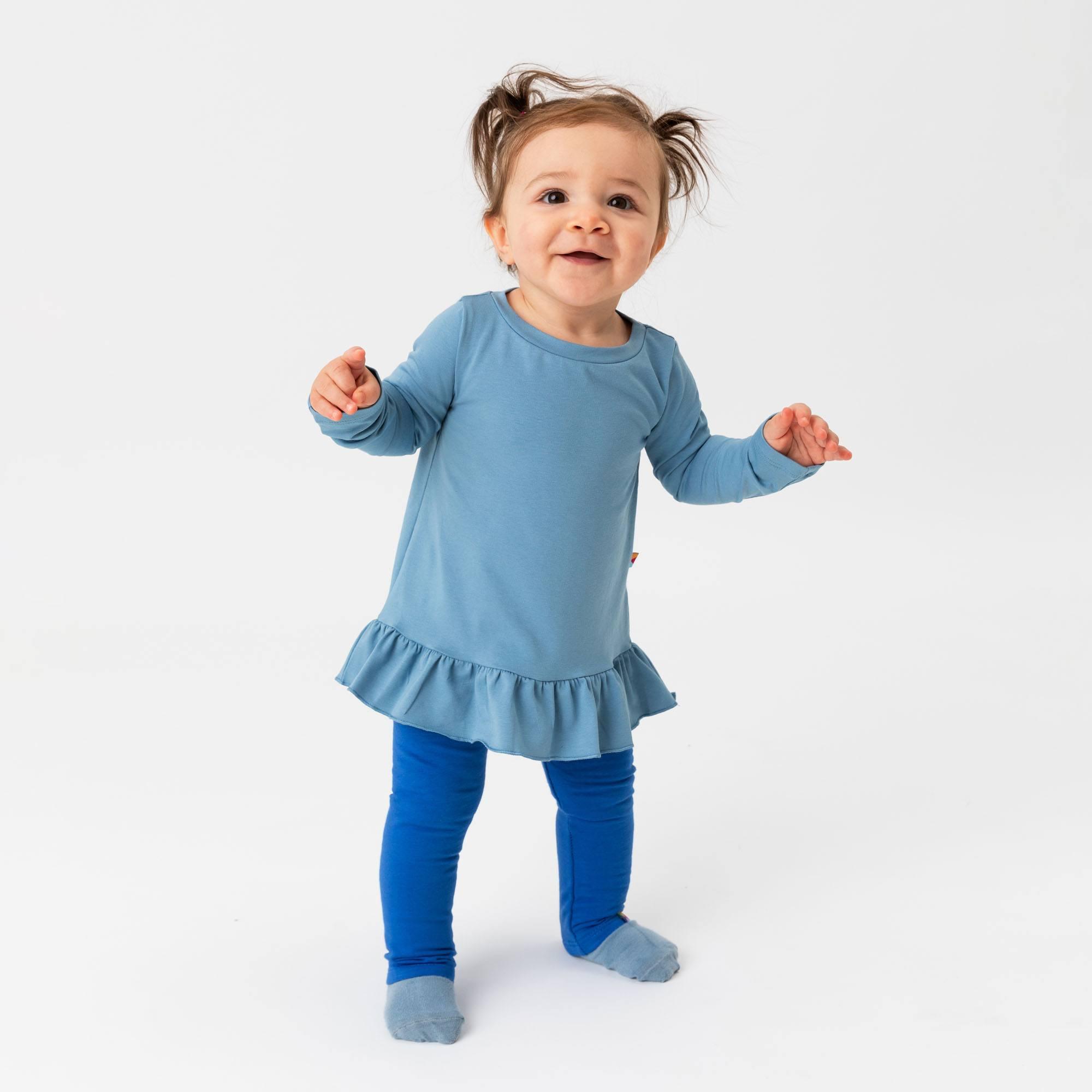 Blue fleece-lined leggings Baby