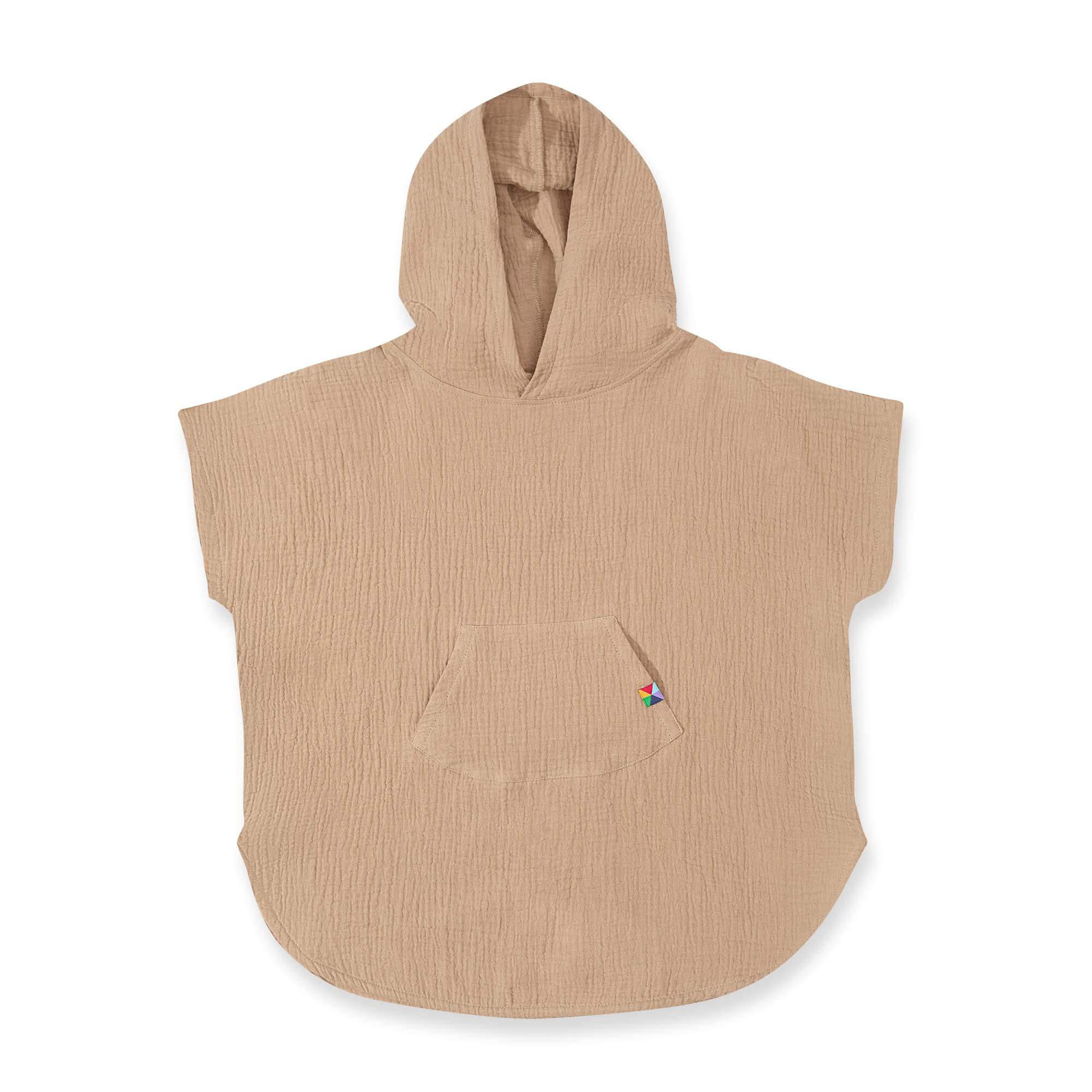 Beige muslin poncho