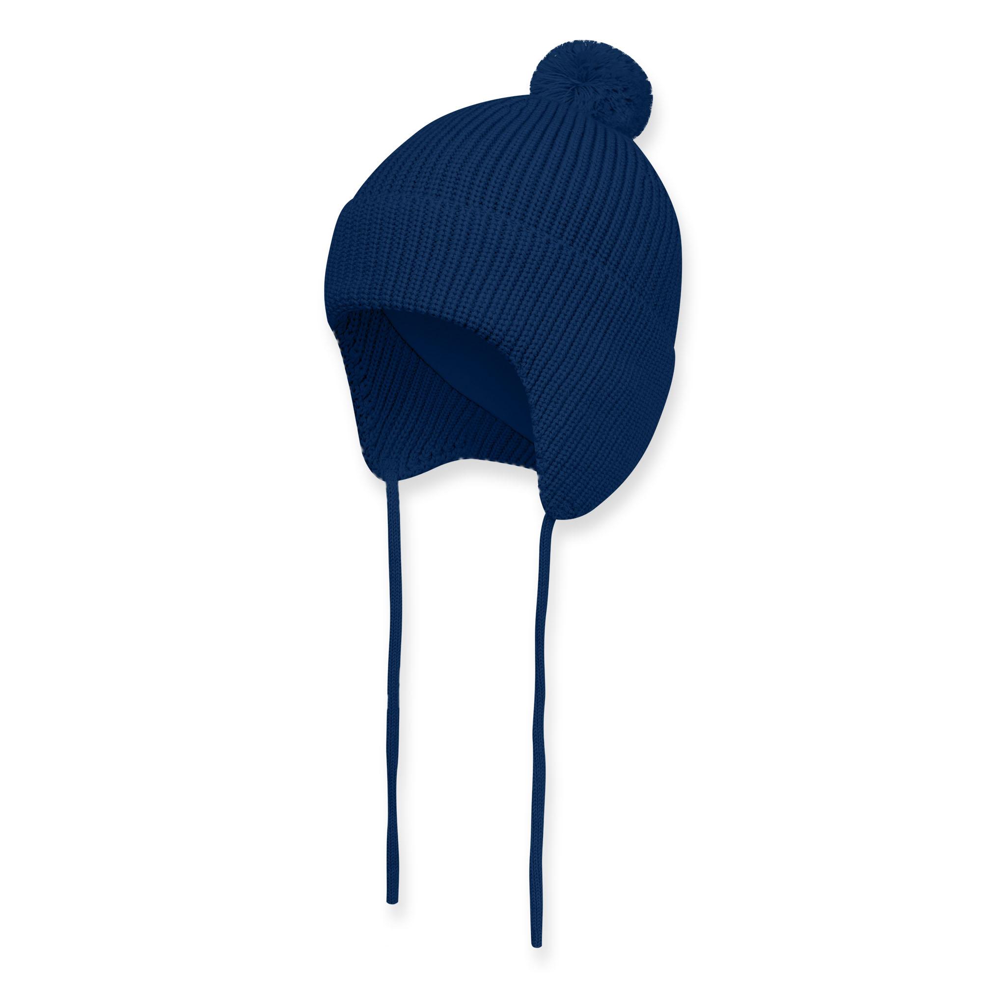 Navy blue merino wool hat Baby