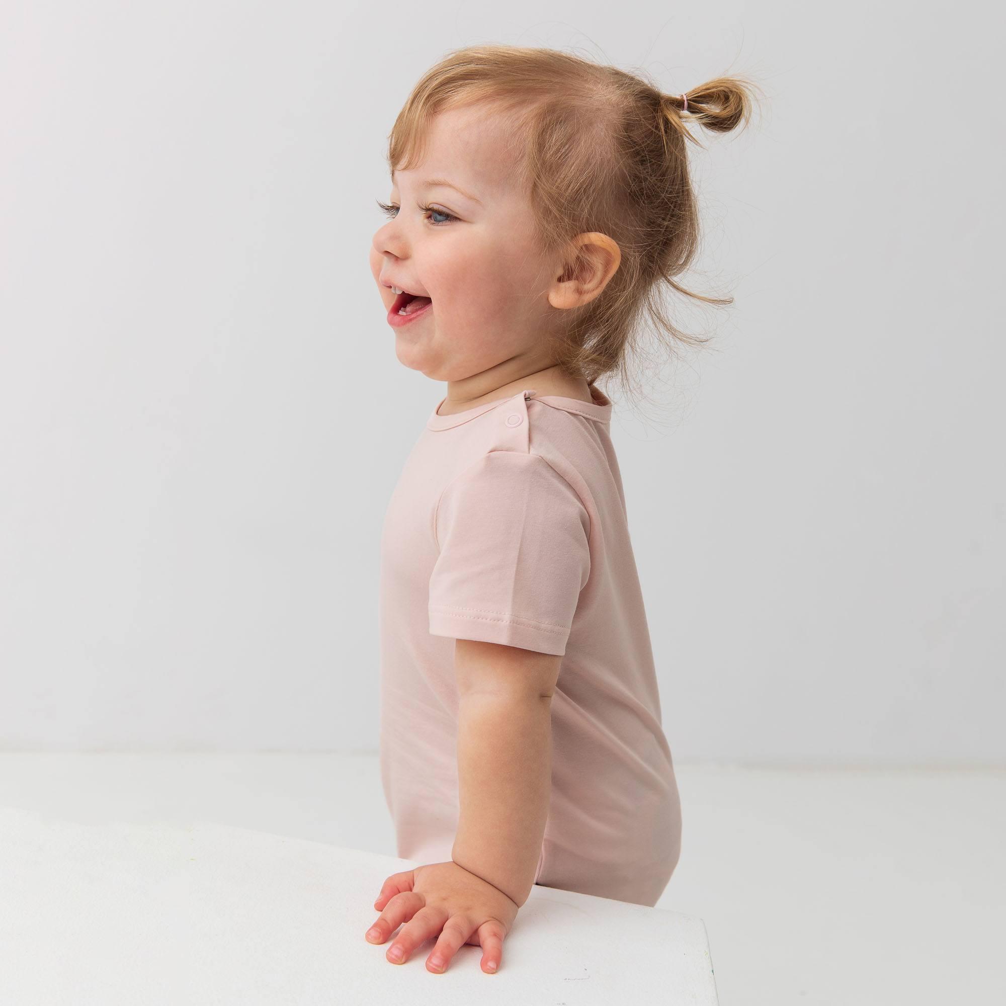 Light pink short sleeve romper