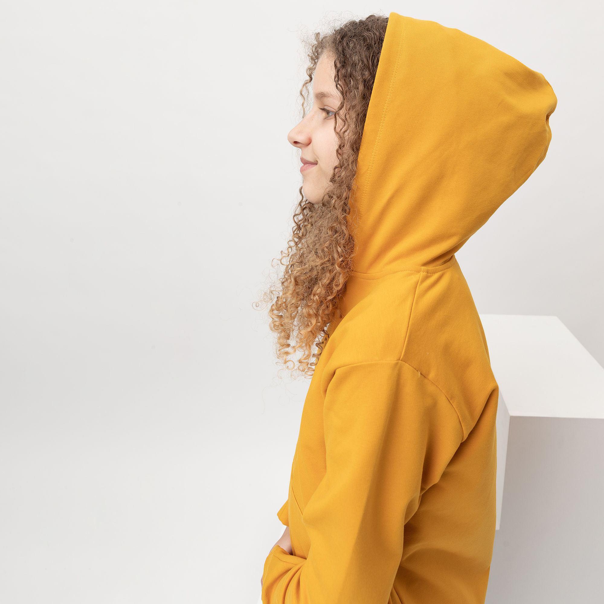 Mustard zip-up hoodie Junior