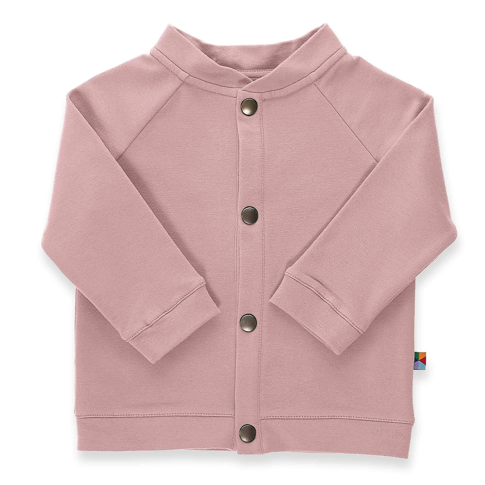 Pastel pink button-up bomber jacket Baby