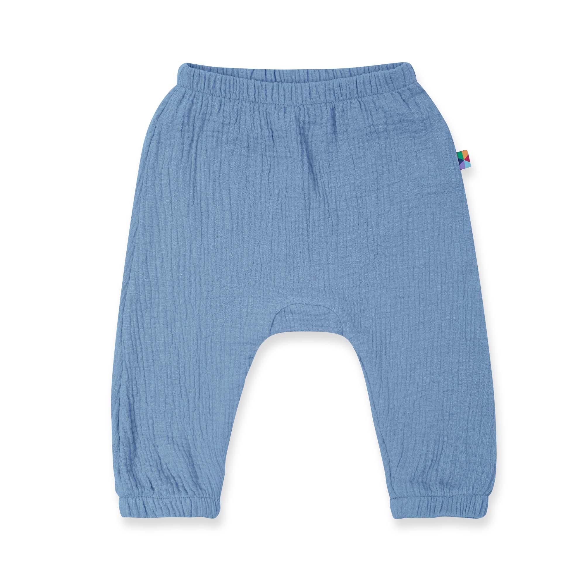 Sky blue muslin pants Baby