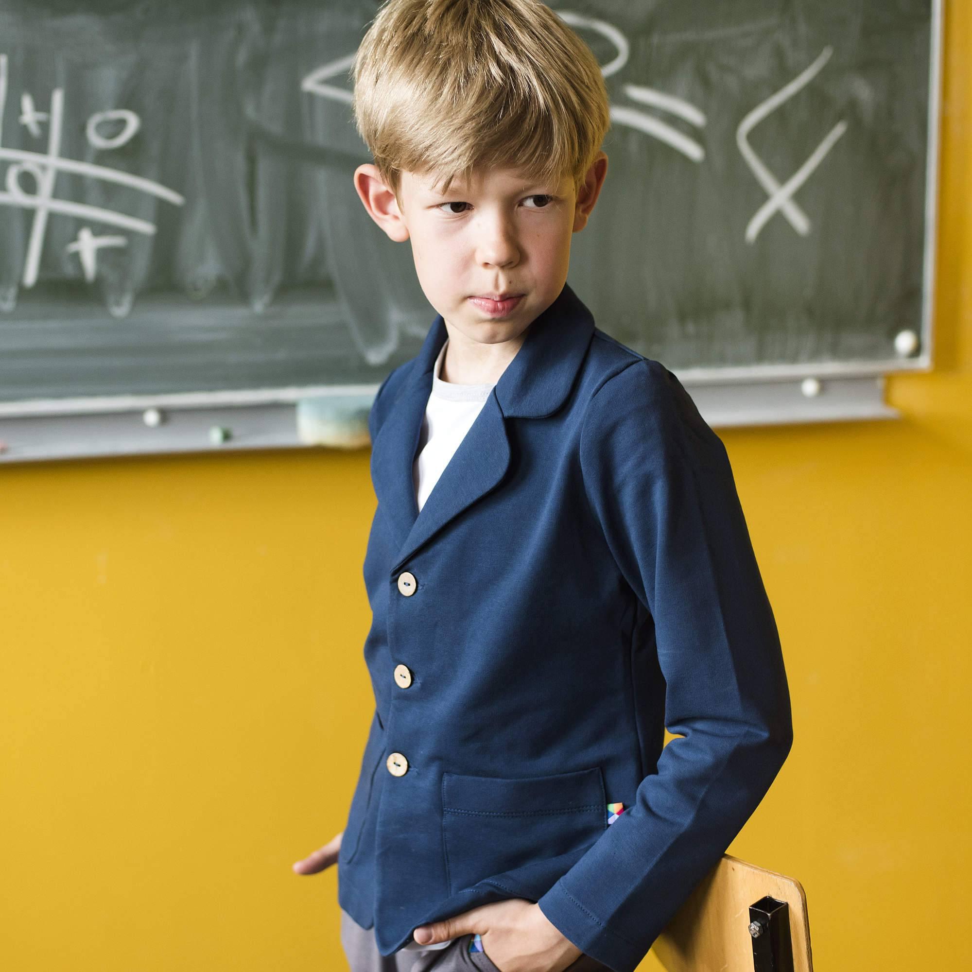 Navy blue blazer jacket