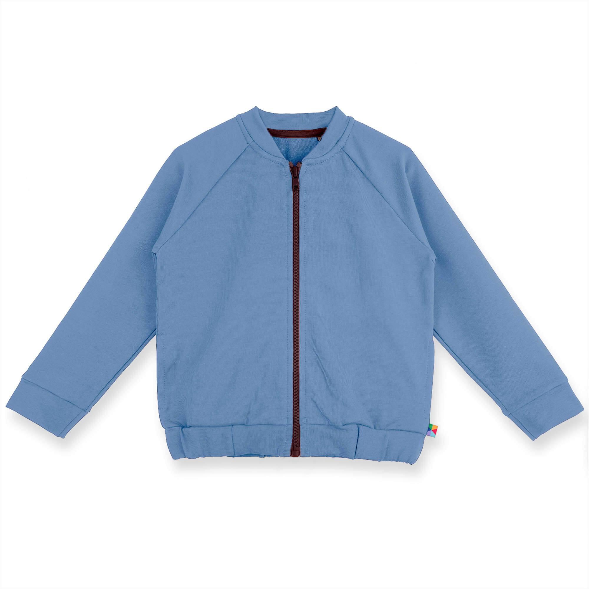 Sky blue zip-up sweatshirt