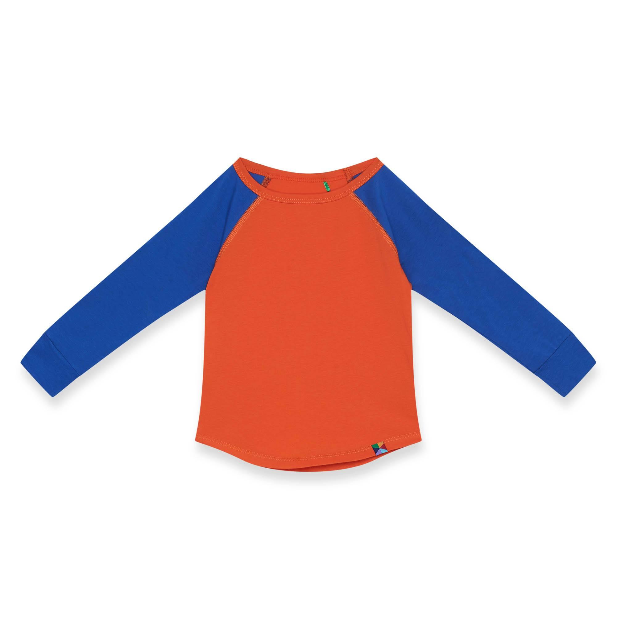 Orange - blue baseball longsleeve shirt