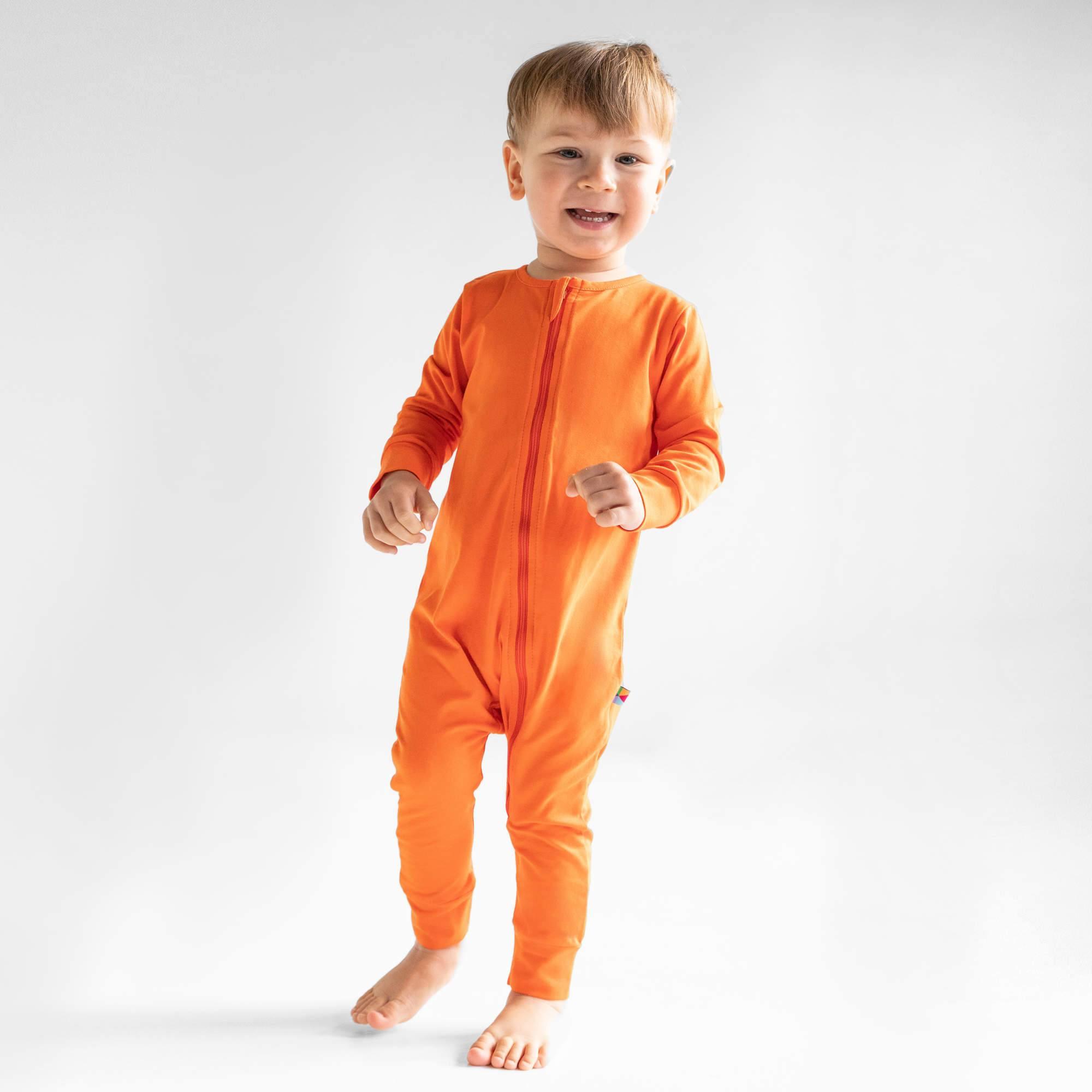 Orange romper suit