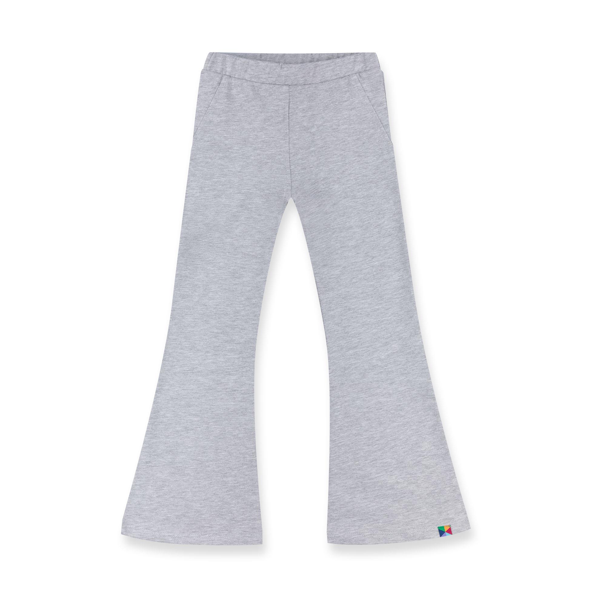 Grey melange flared pants