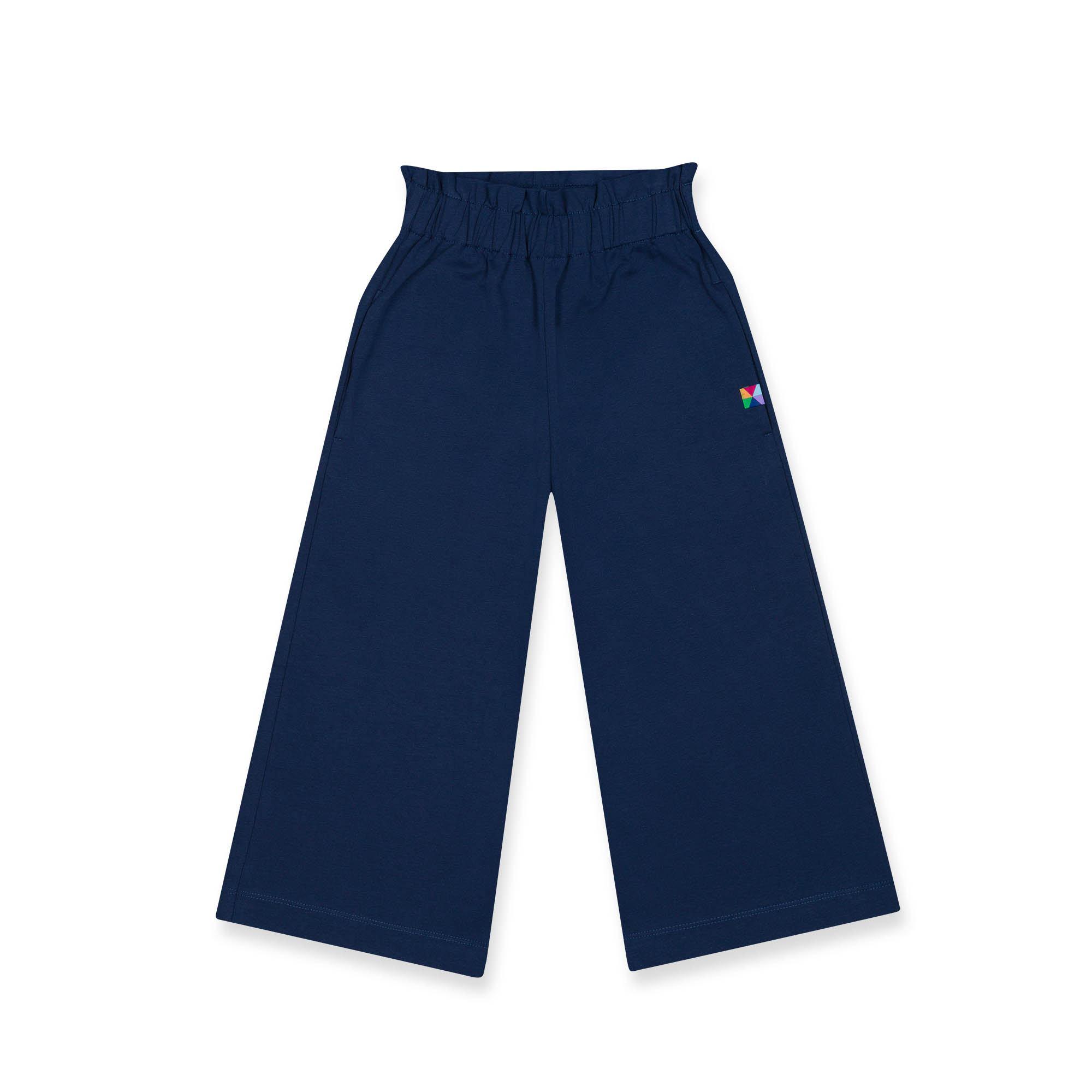 Navy blue culotte trousers