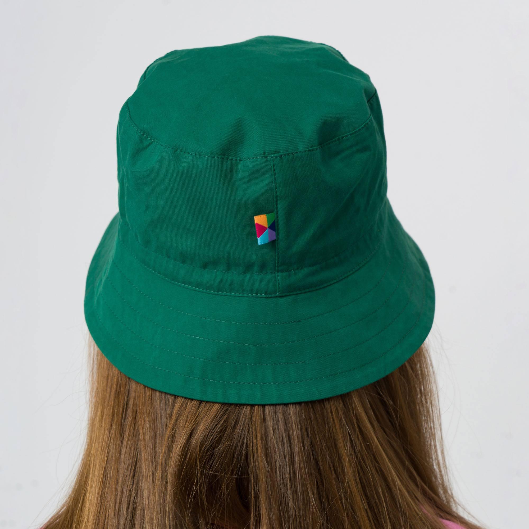 Bottle-green bucket hat