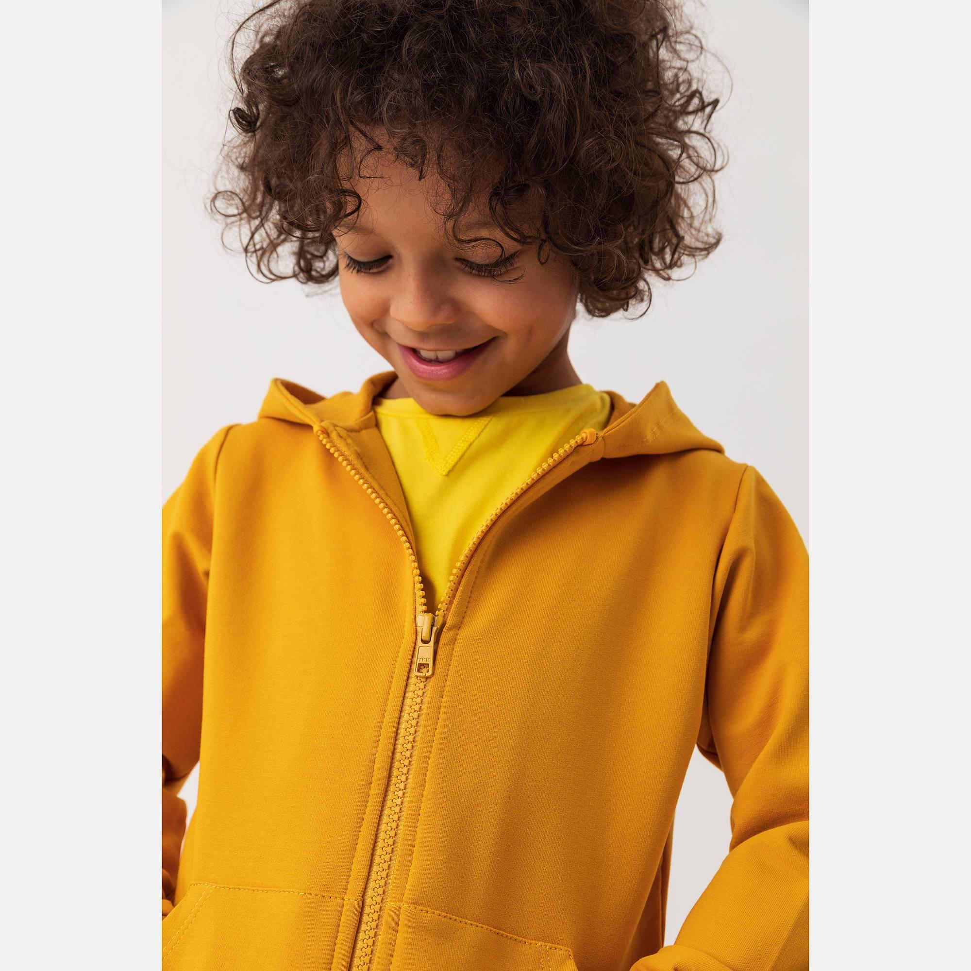 Mustard zip-up hoodie