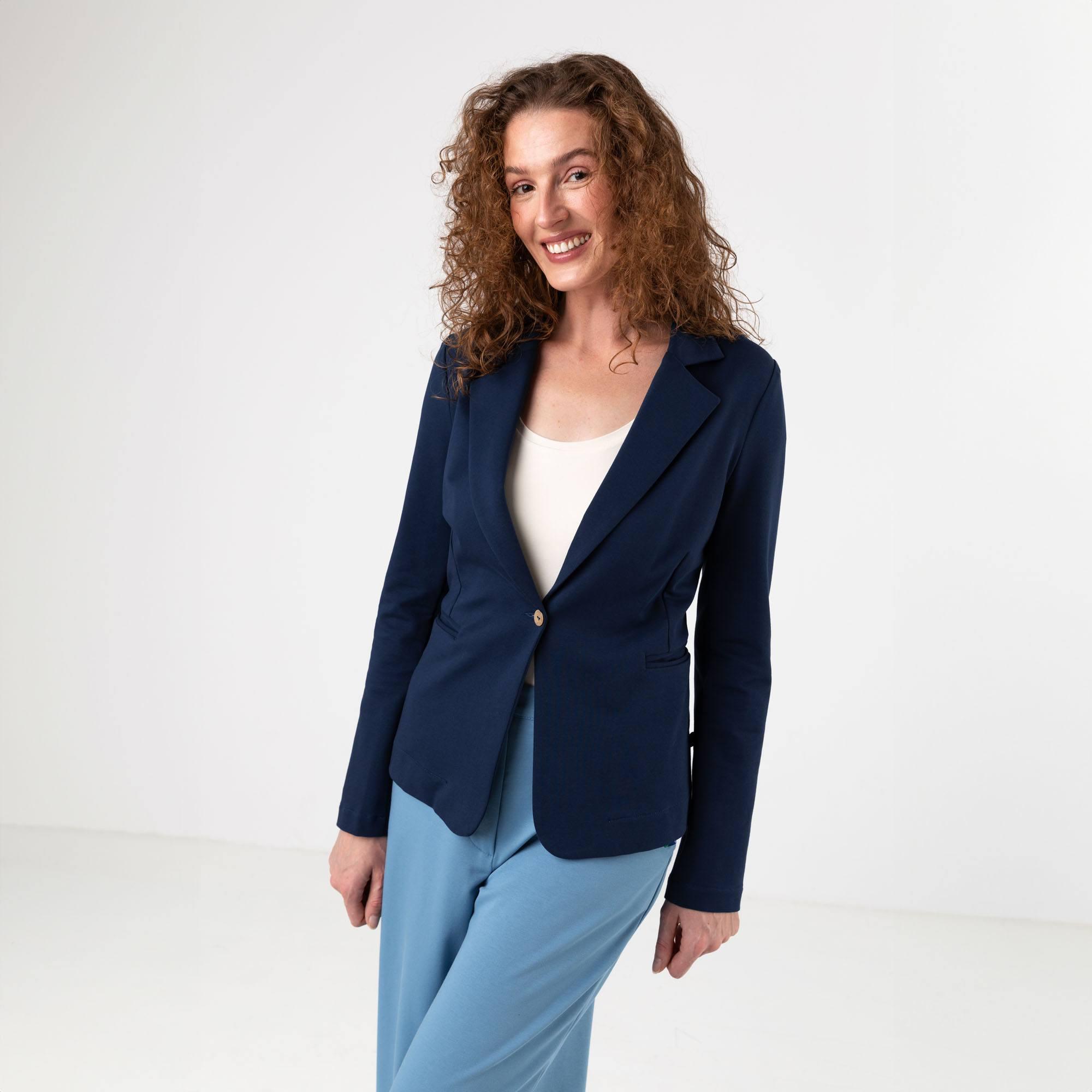 Navy blue blazer jacket Women