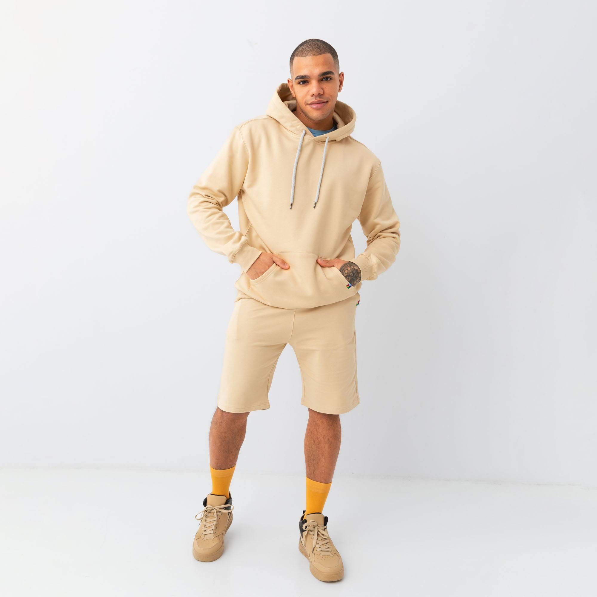 Beige overhead hoodie