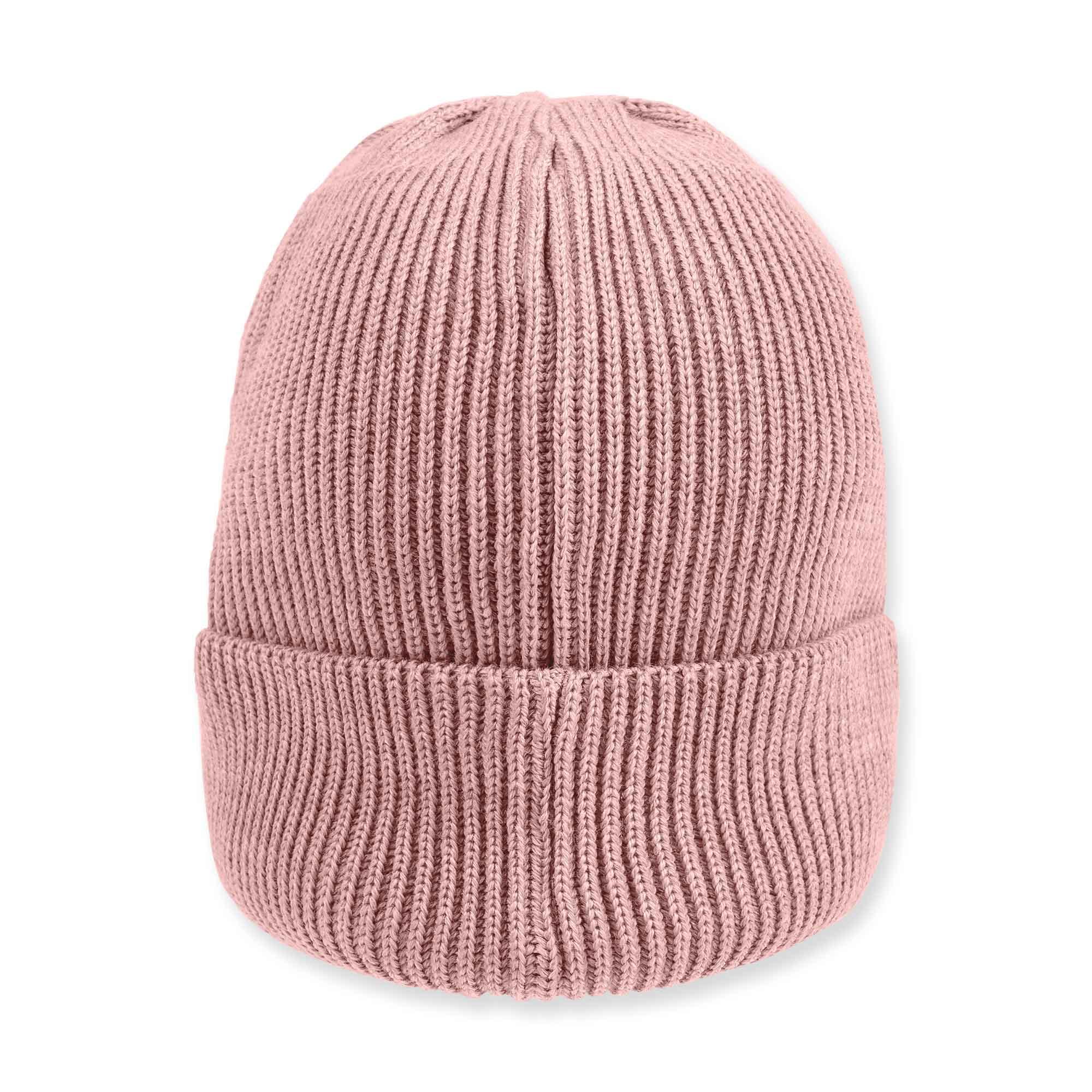 Pastel pink merino wool hat kids