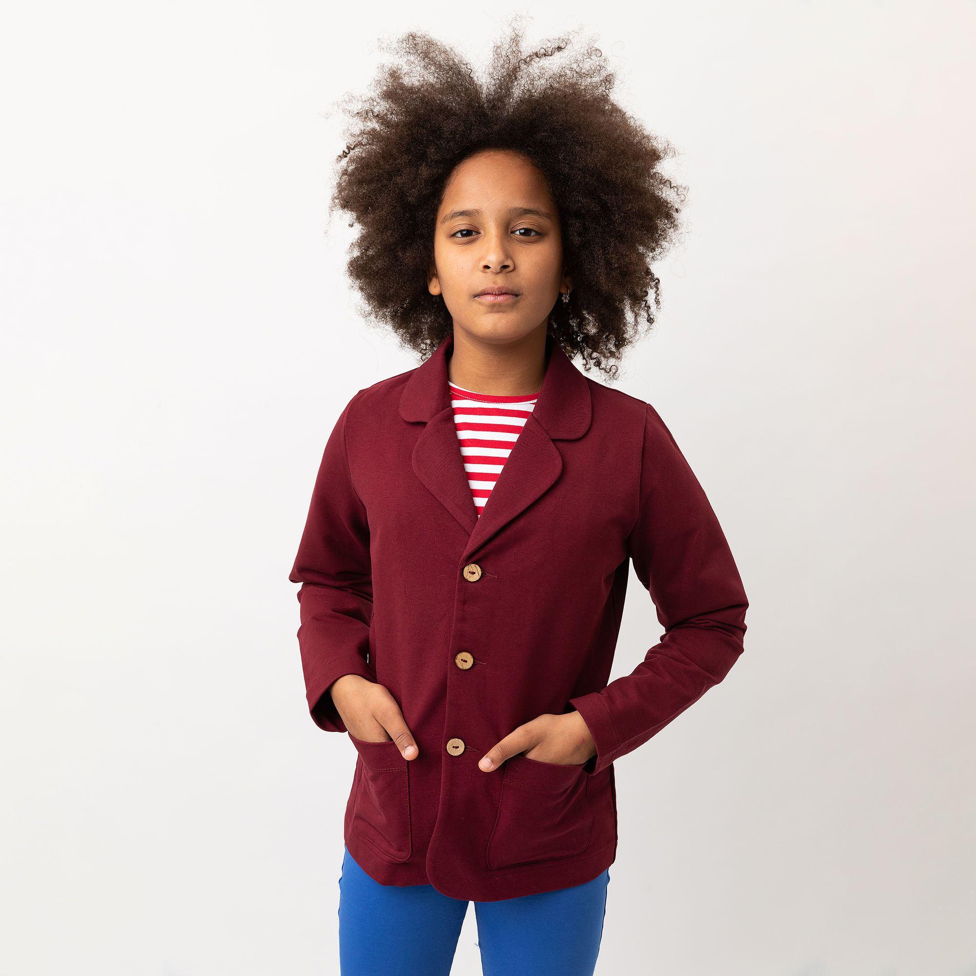 Burgundy blazer jacket Junior